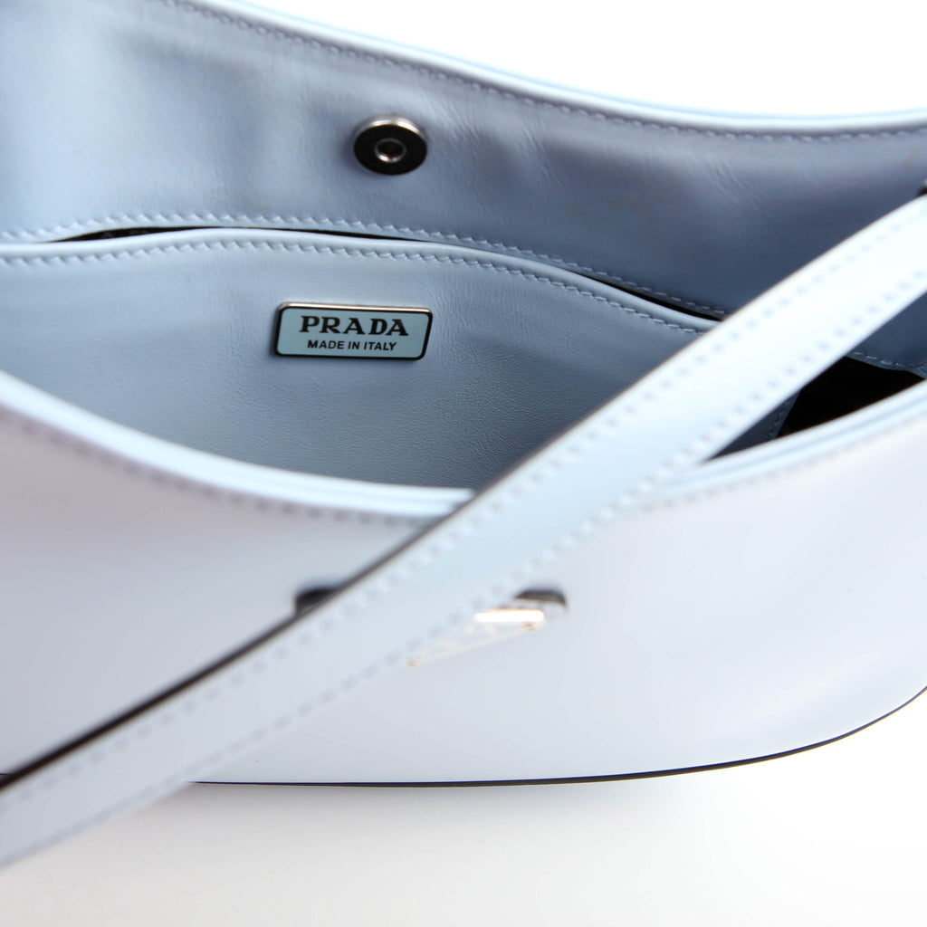Prada 1BC156 Cleo Patent Leather Blue
