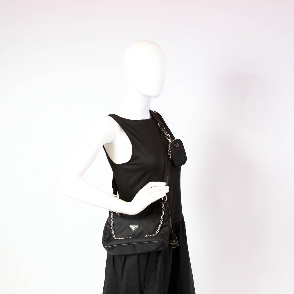 Nylon Re-Edition 2005 Shoulder Bag Black