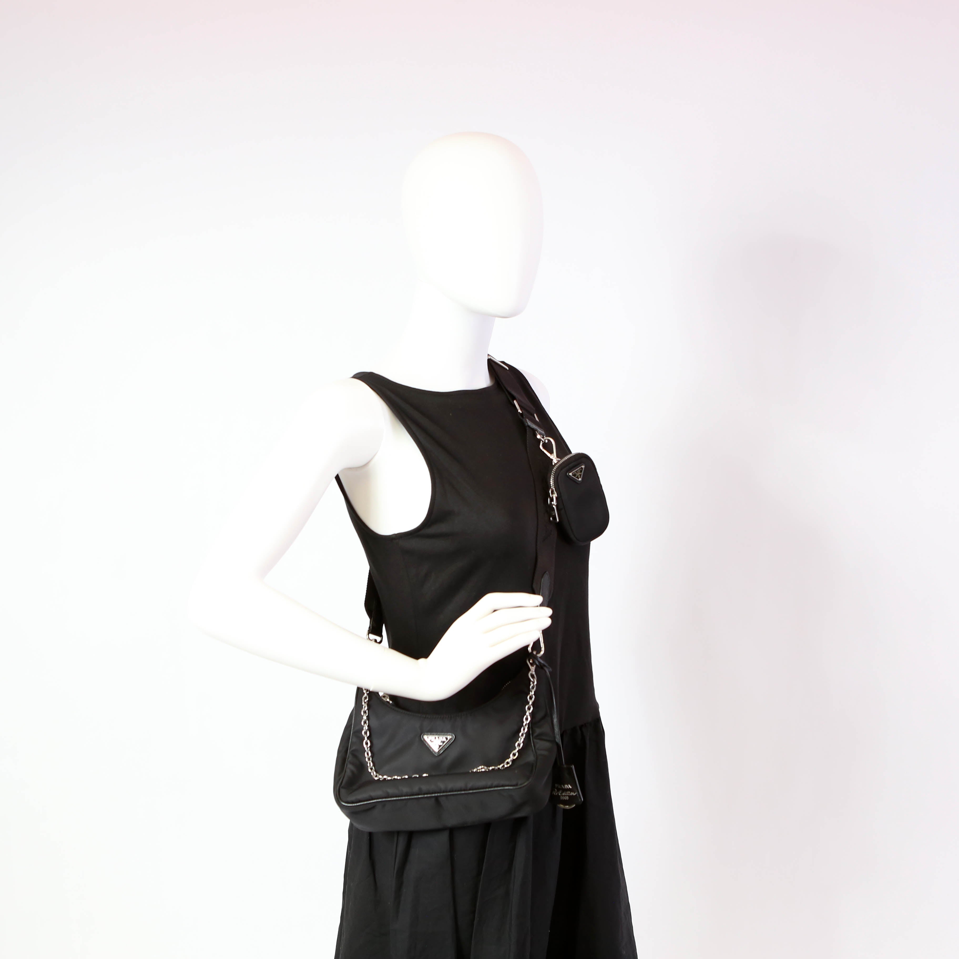 Nylon Re-Edition 2005 Shoulder Bag Black