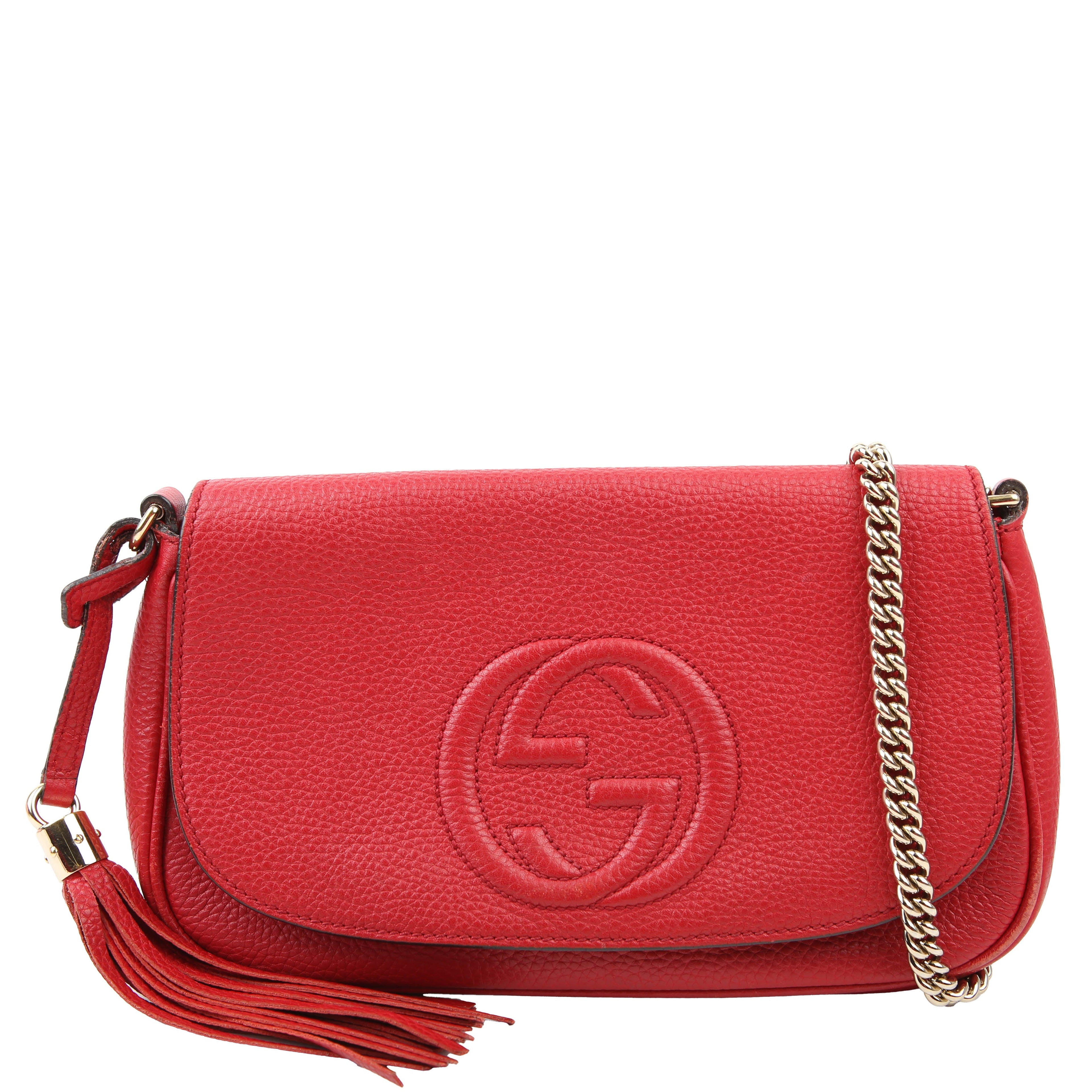 Gucci 336752 Soho Chain Crossbody Medium Red