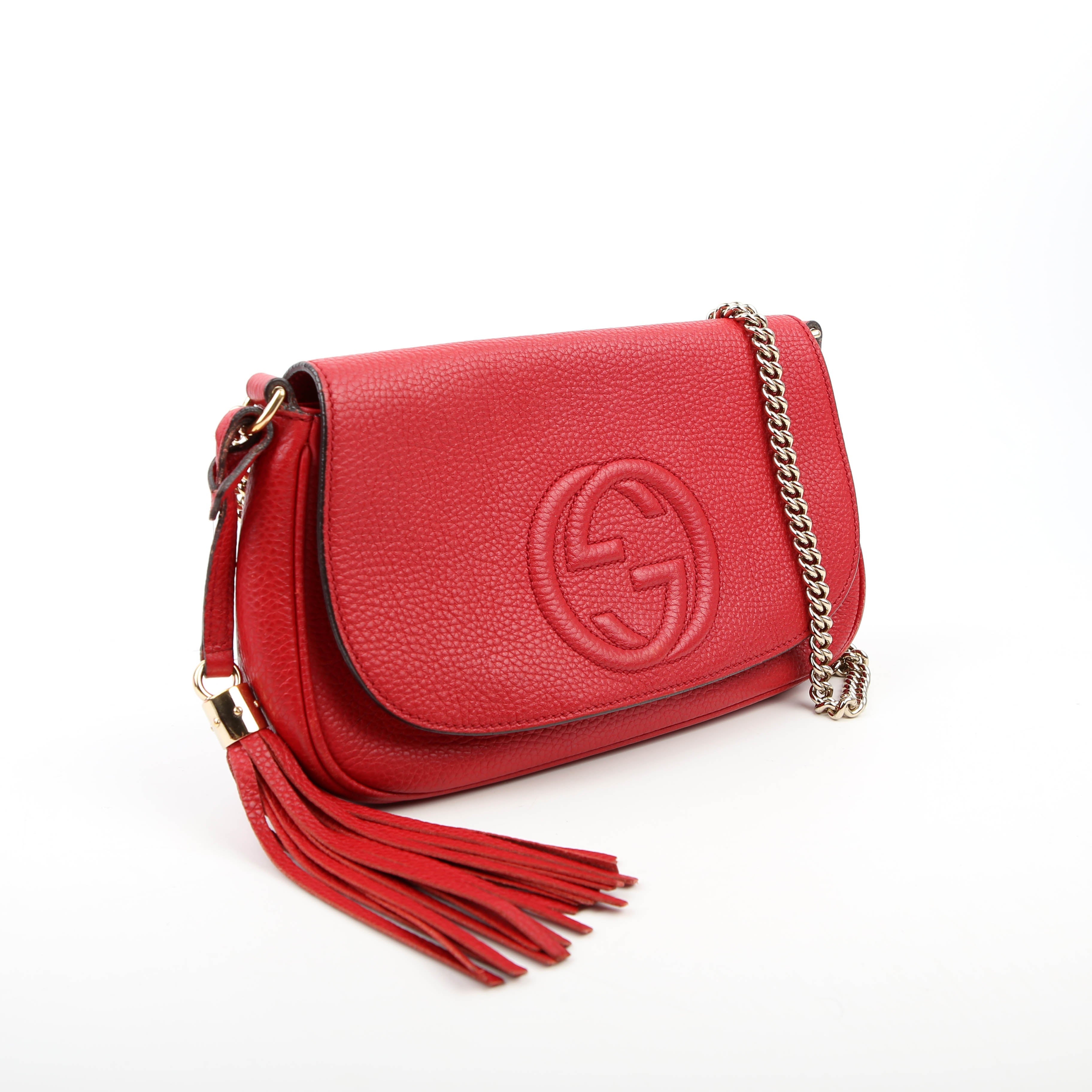 Gucci 336752 Soho Chain Crossbody Medium Red
