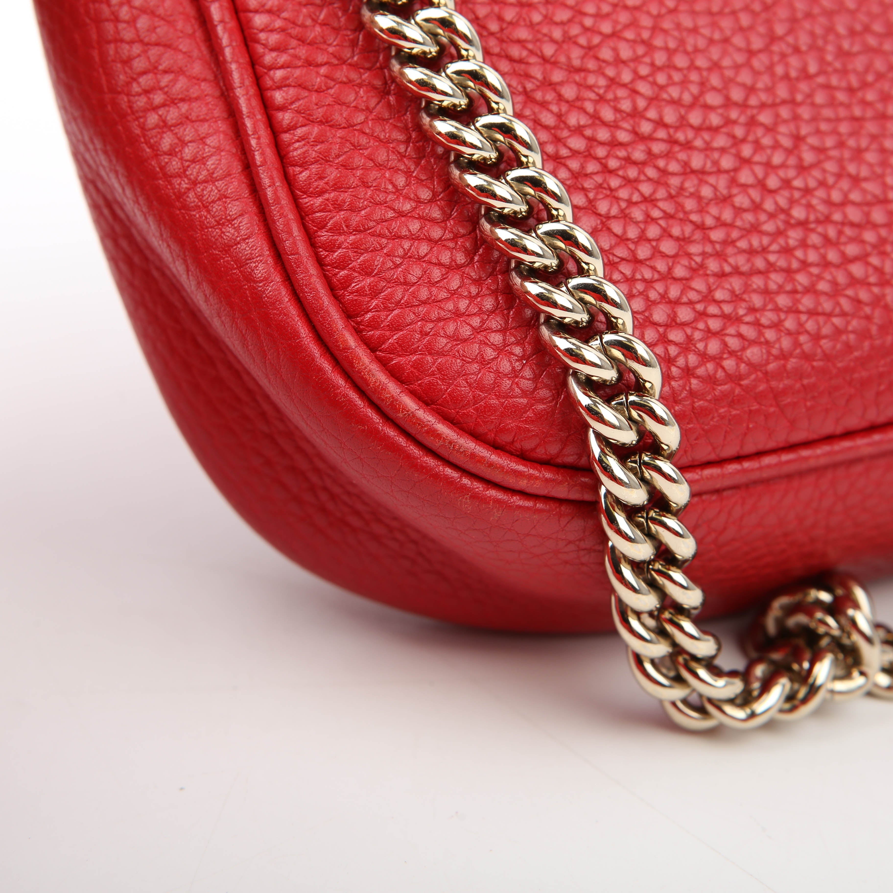 Gucci 336752 Soho Chain Crossbody Medium Red