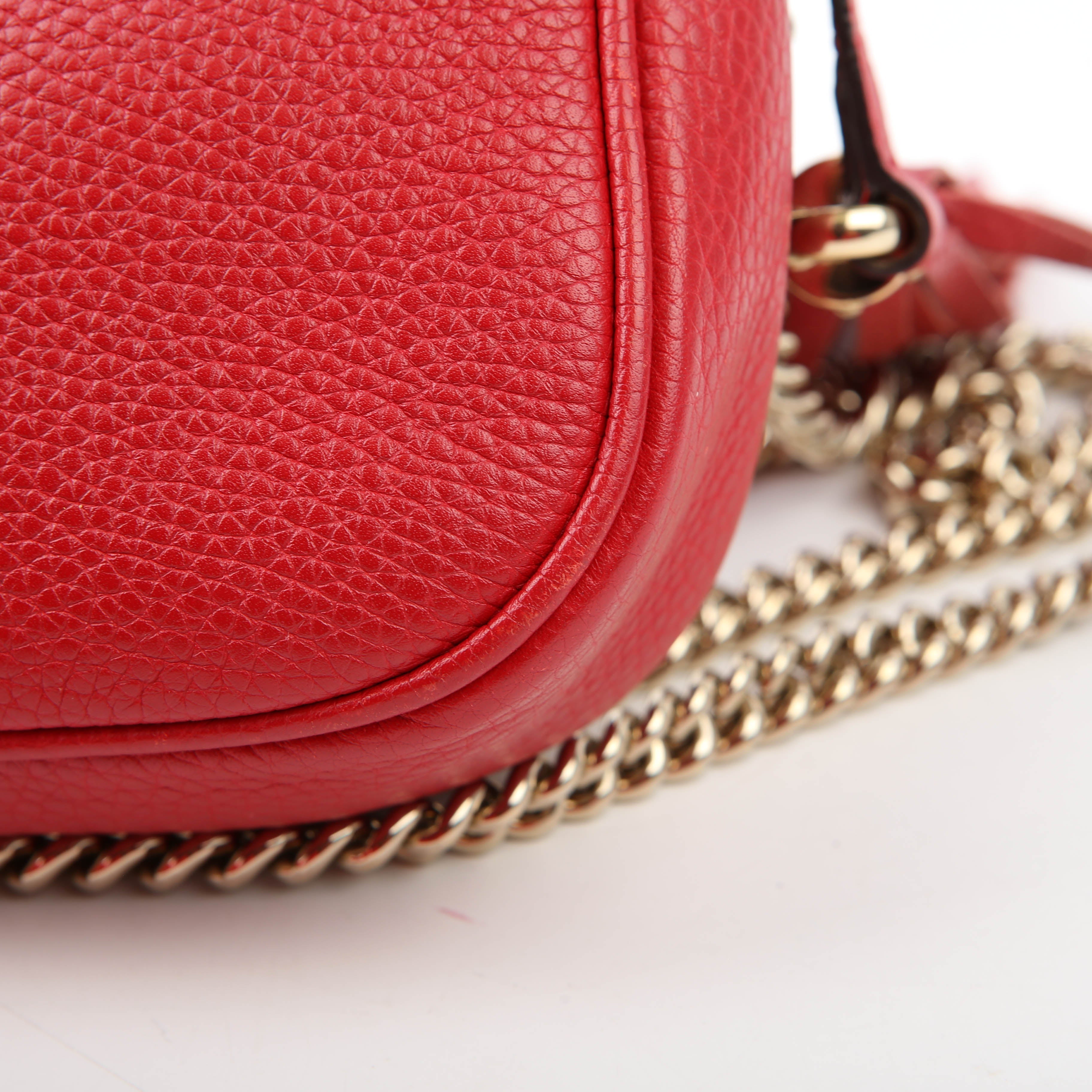 Gucci 336752 Soho Chain Crossbody Medium Red