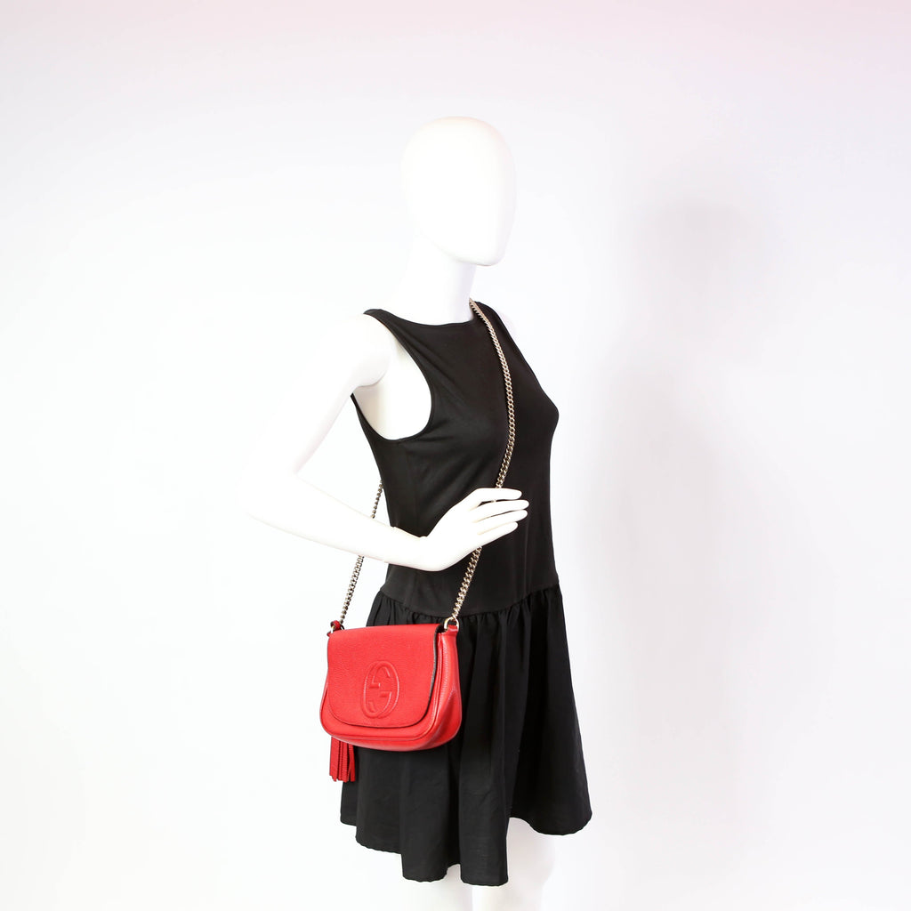 Gucci 336752 Soho Chain Crossbody Medium Red