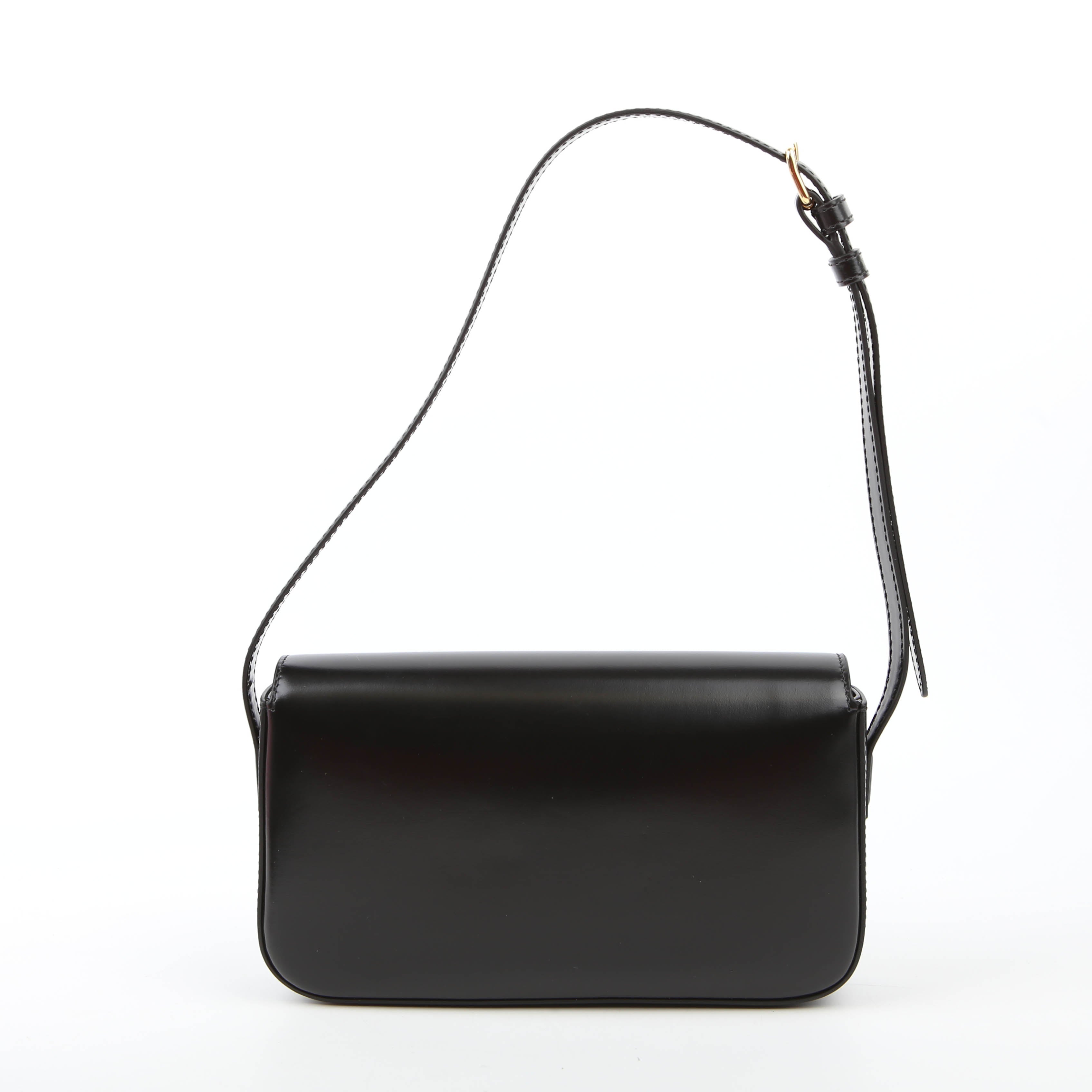 Claude Shoulder Bag Calfskin Black