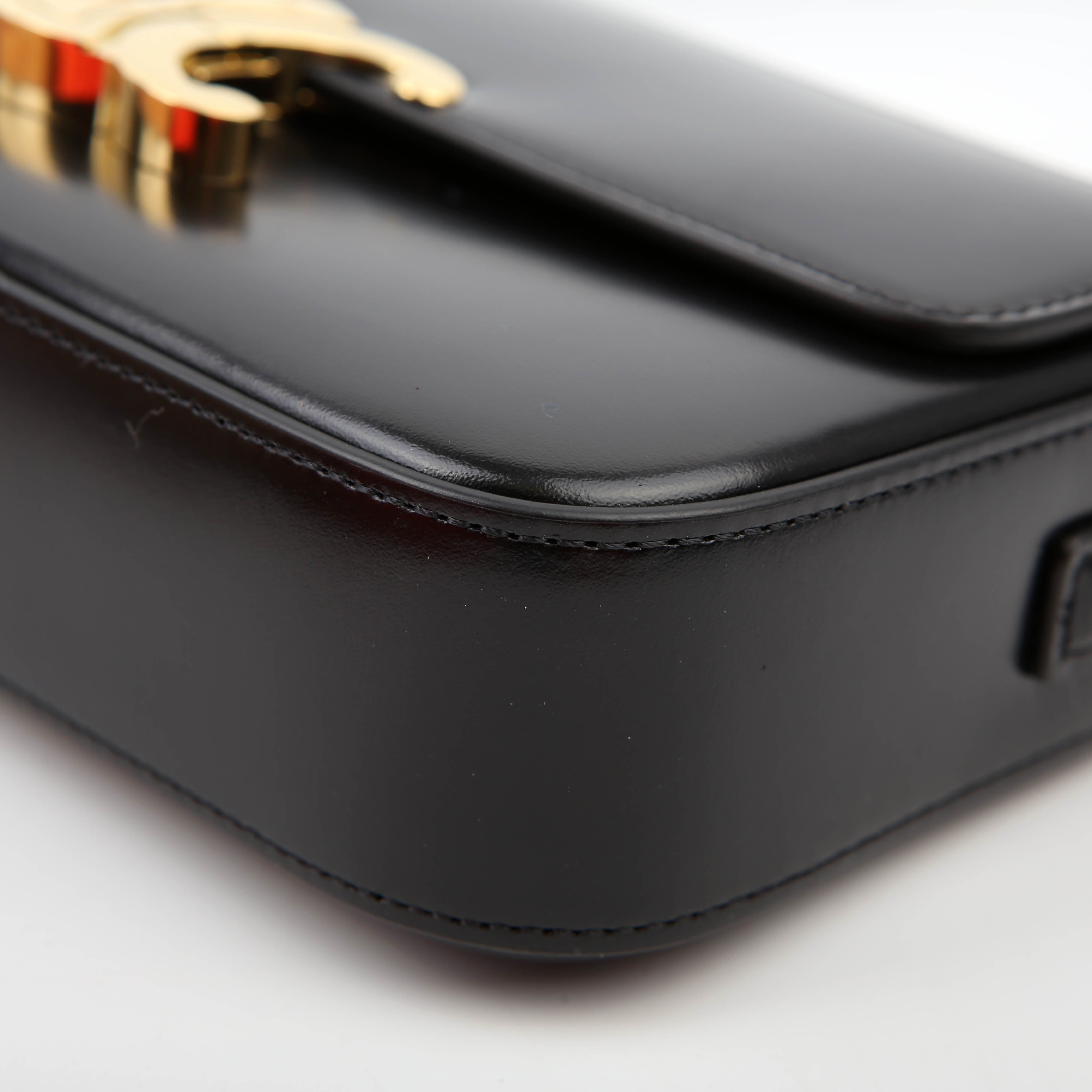 Claude Shoulder Bag Calfskin Black