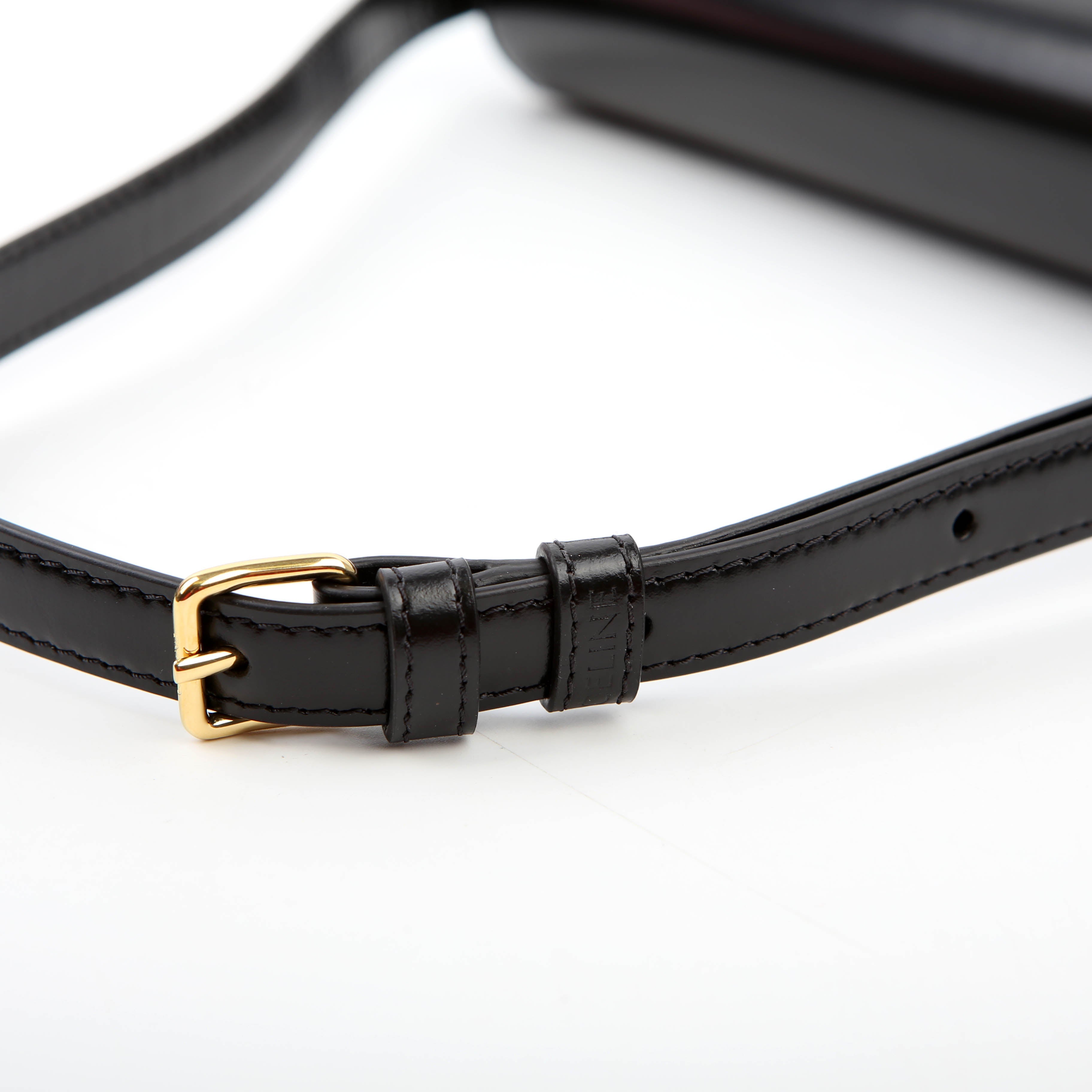 Claude Shoulder Bag Calfskin Black