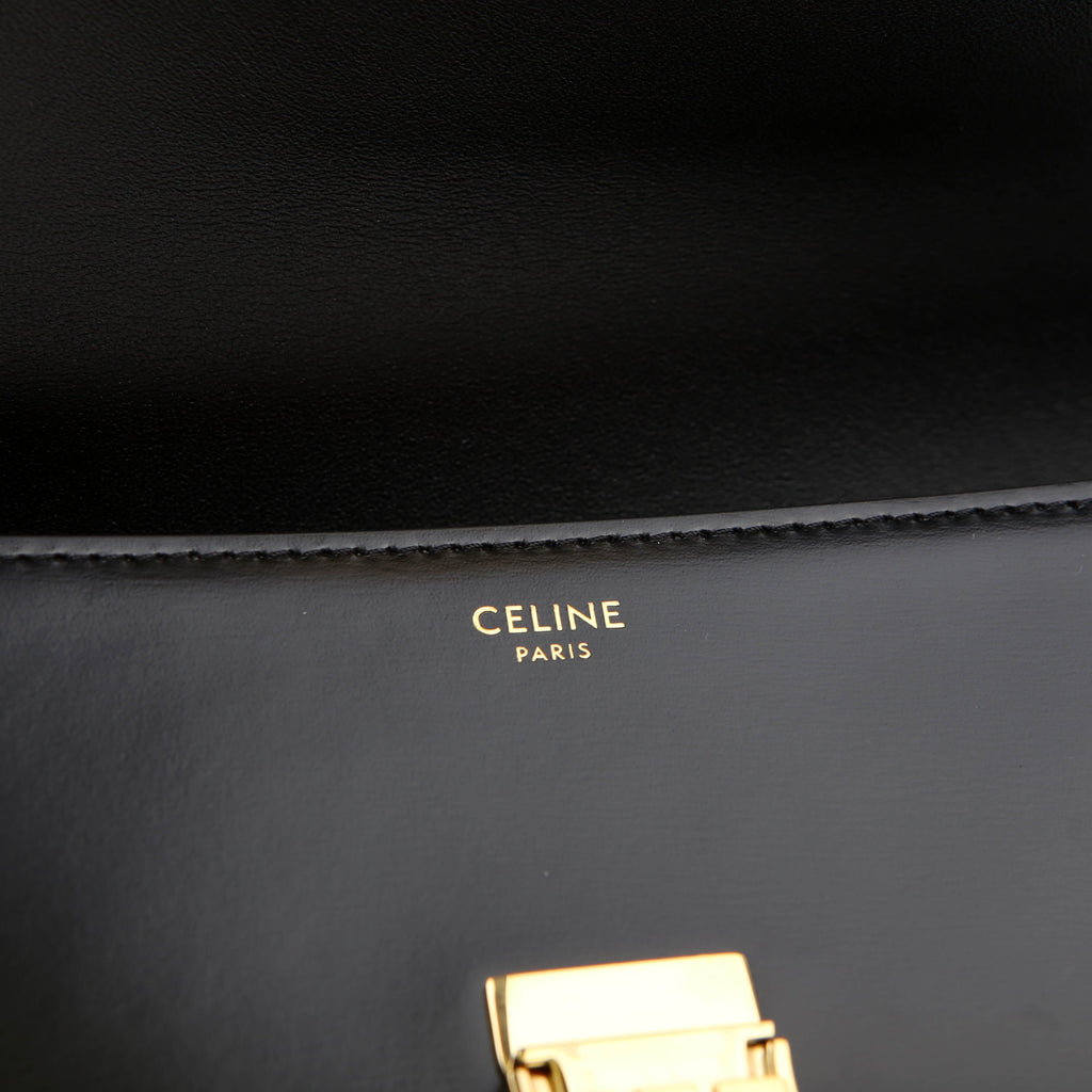 Claude Shoulder Bag Calfskin Black