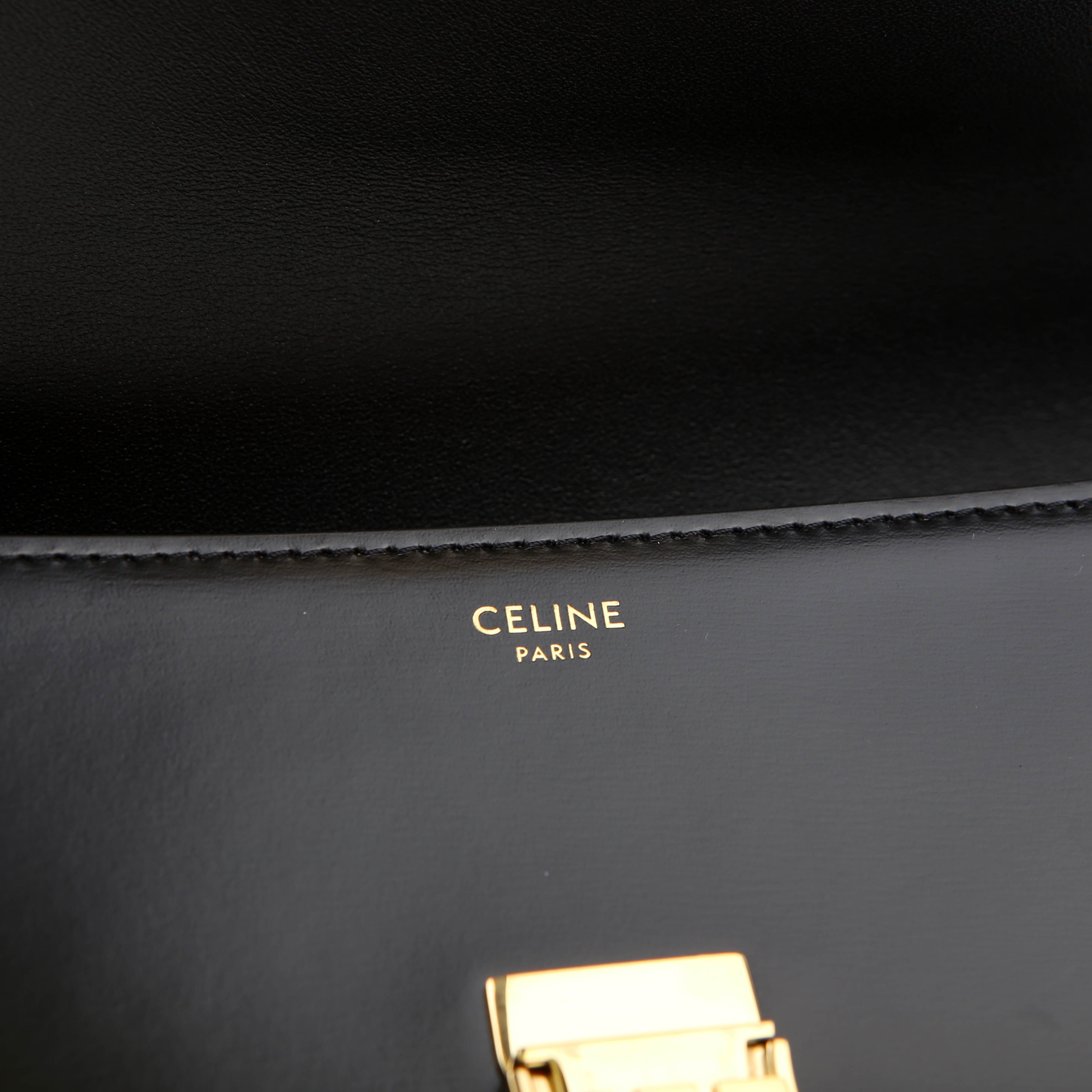 Claude Shoulder Bag Calfskin Black