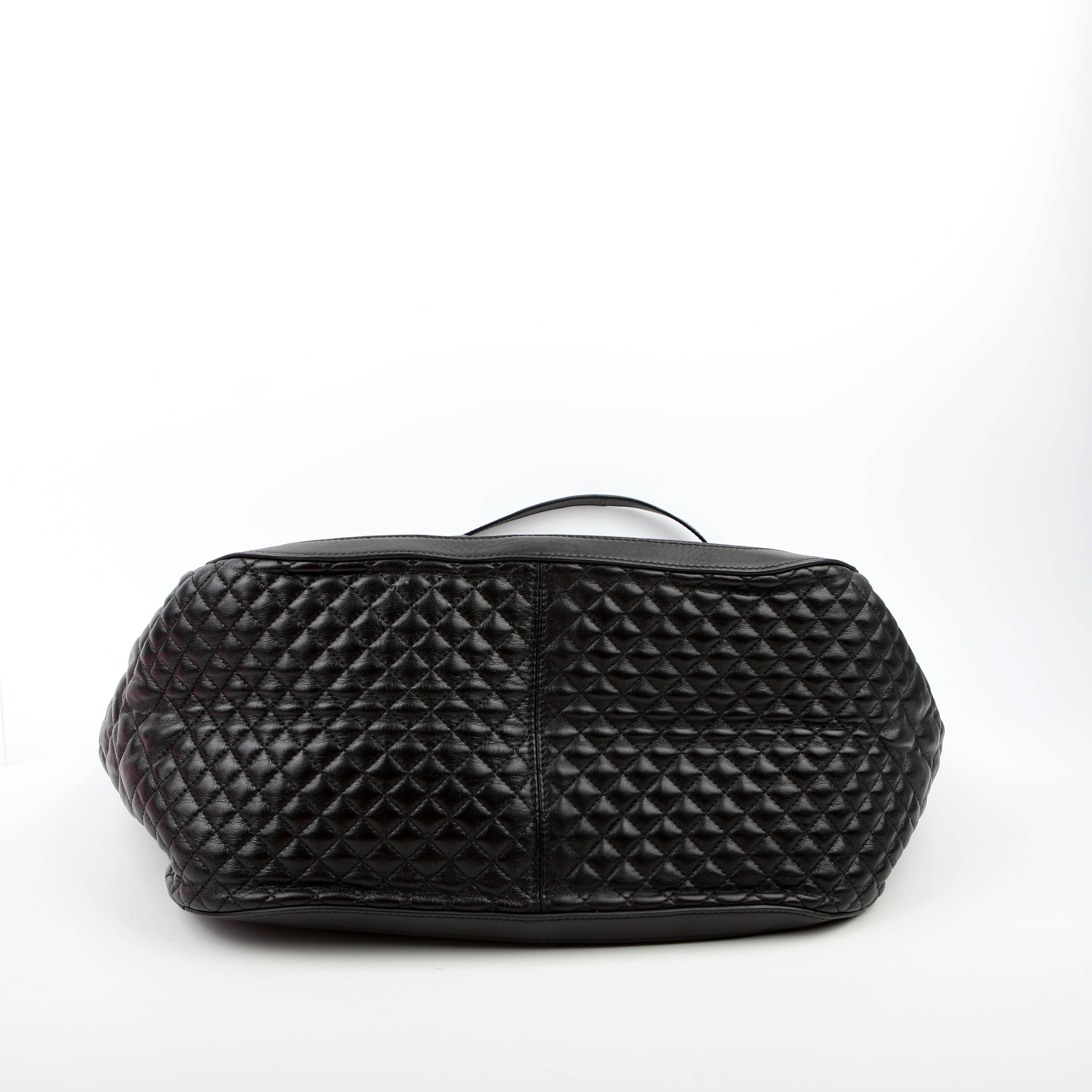 Greca Goddess Tote Leather Black