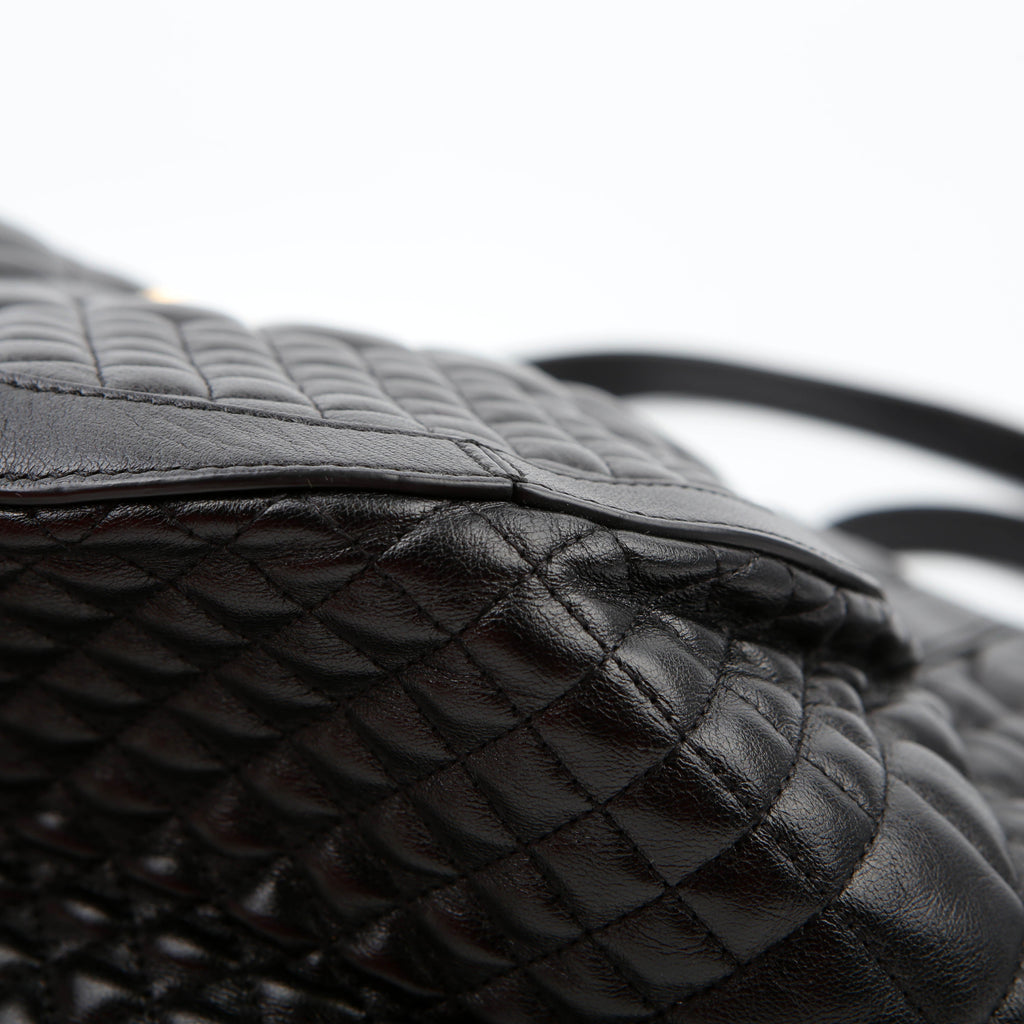 Greca Goddess Tote Leather Black