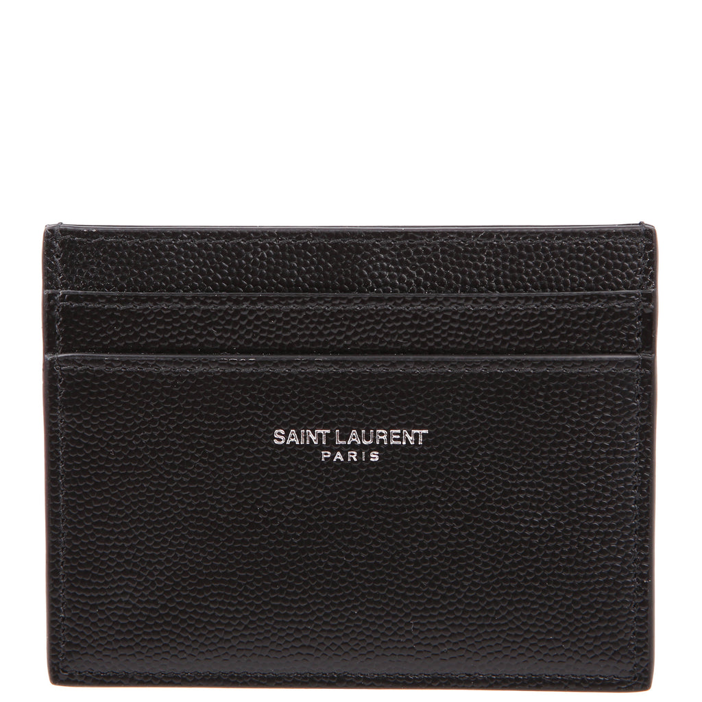 375946 Paris Grain Leather Card Holder Black