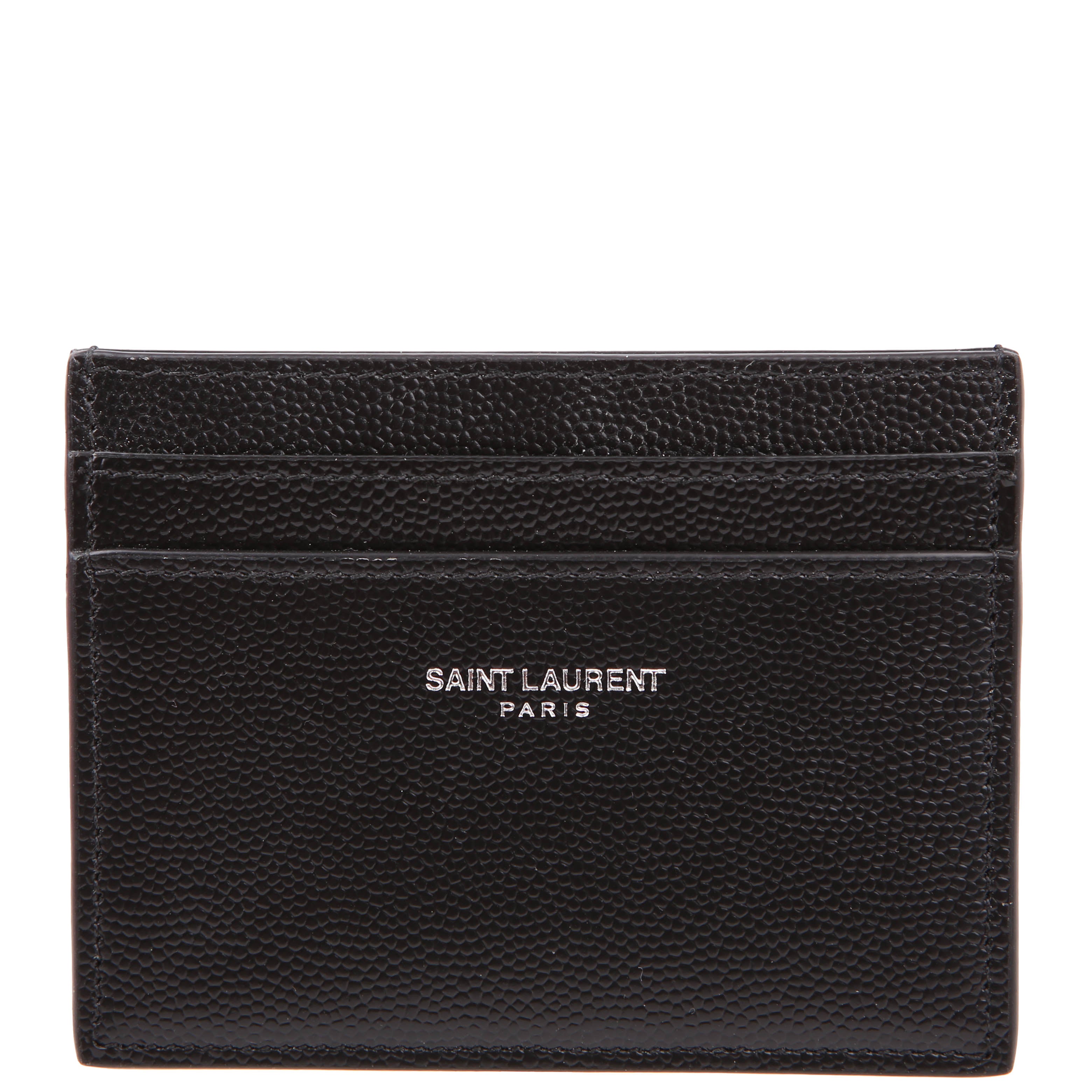 375946 Paris Grain Leather Card Holder Black