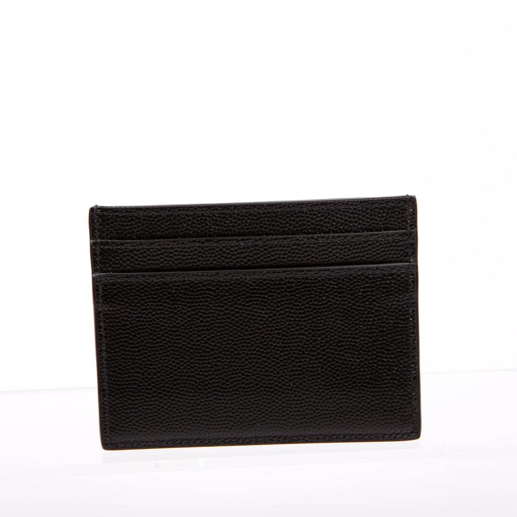 375946 Paris Grain Leather Card Holder Black