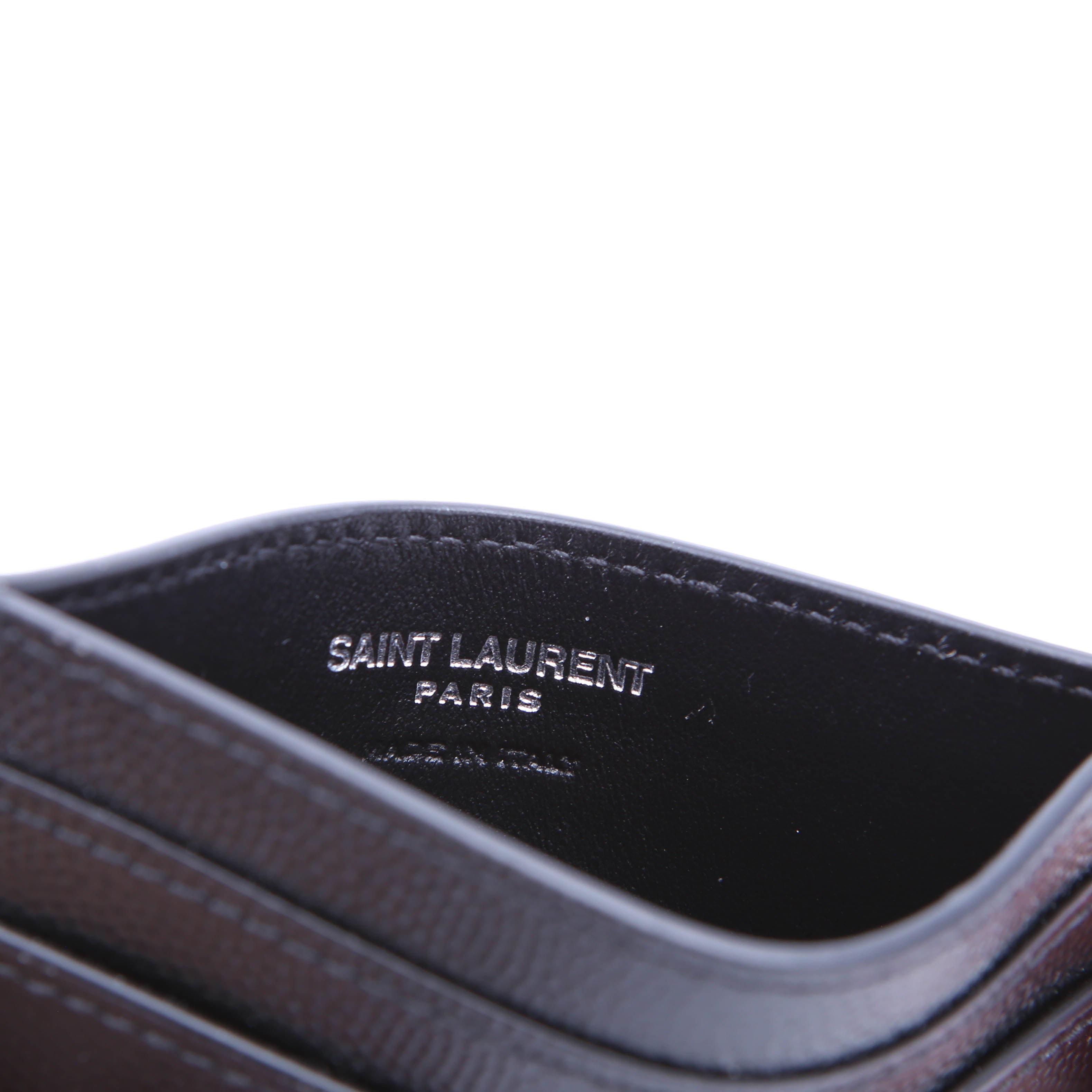 375946 Paris Grain Leather Card Holder Black