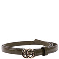 Gucci 805710 GG Marmont Thin Patent Belt Size 85/34 Green