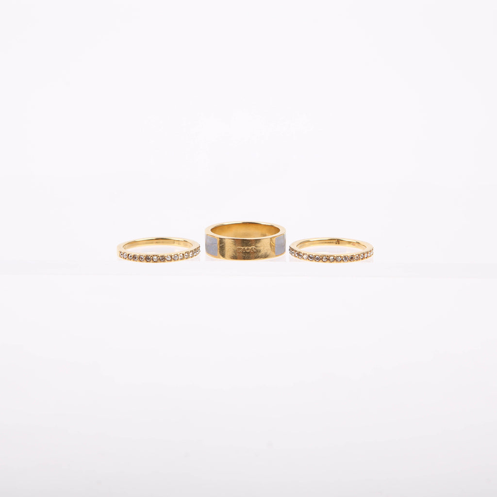 Dior Dior Code Ring Set with Crystals Size Medium