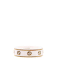 Gucci Icon GG Band Ring 18K Gold Size 6.75 White
