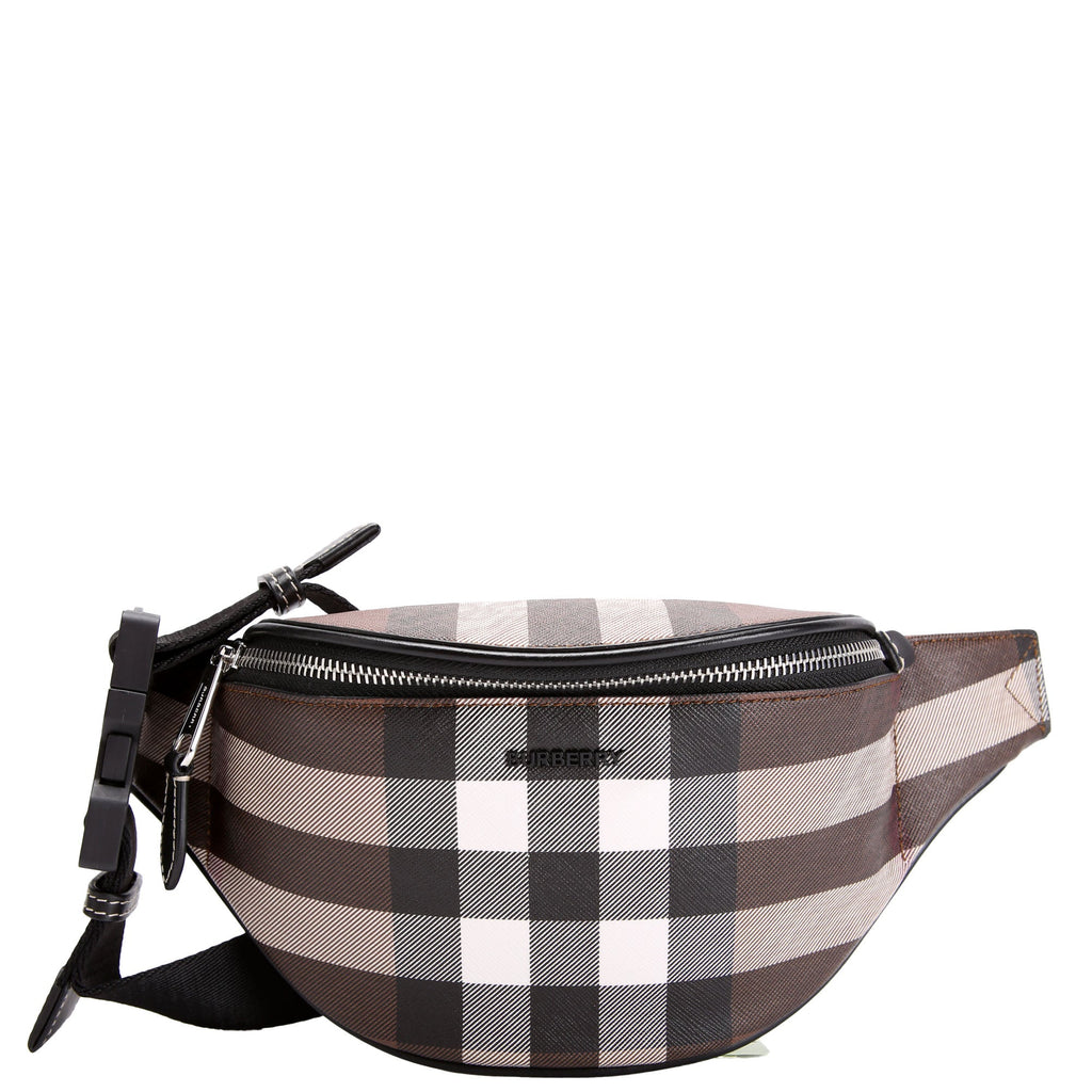 Cason Mini E-Canvas Check Belt Bag