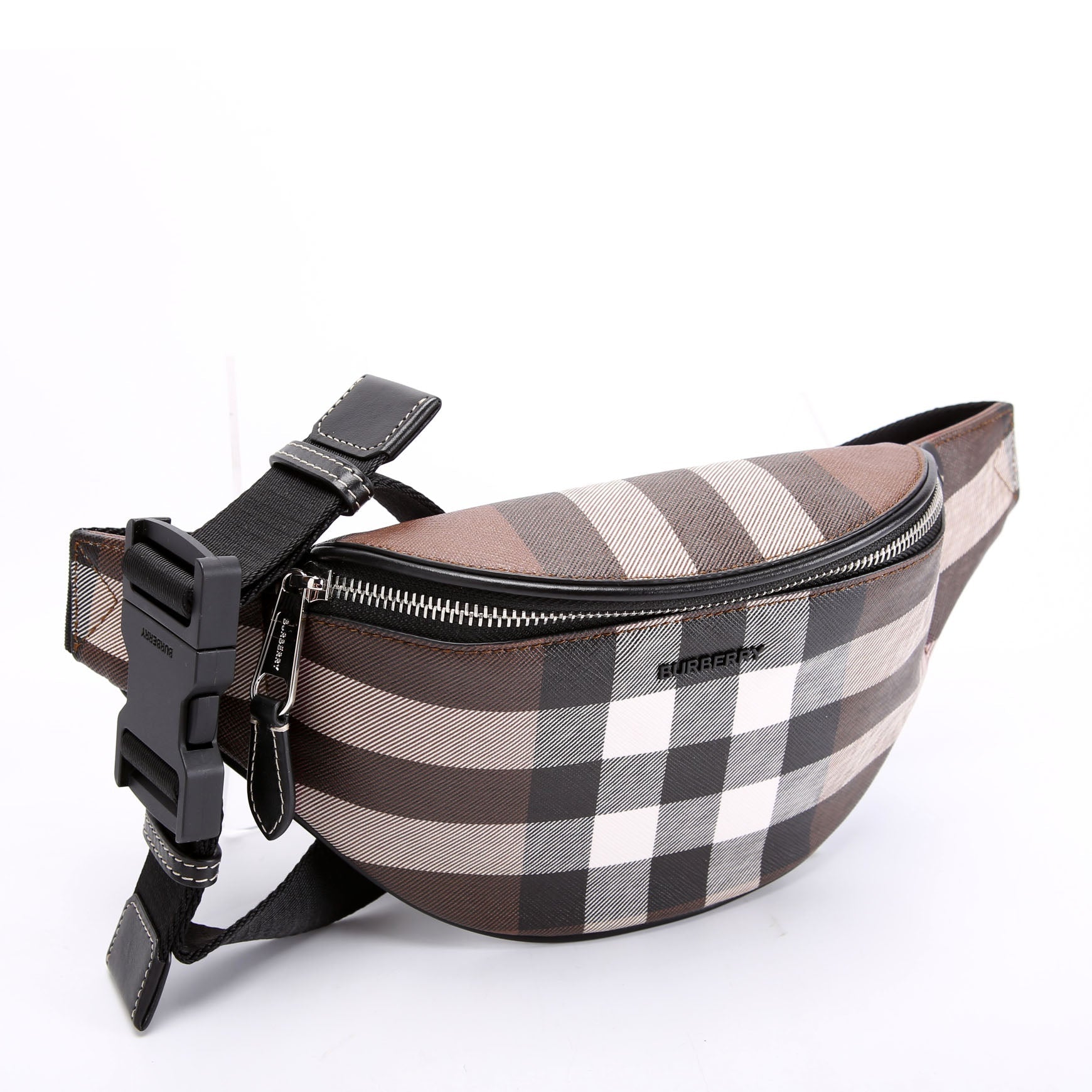 Cason Mini E-Canvas Check Belt Bag