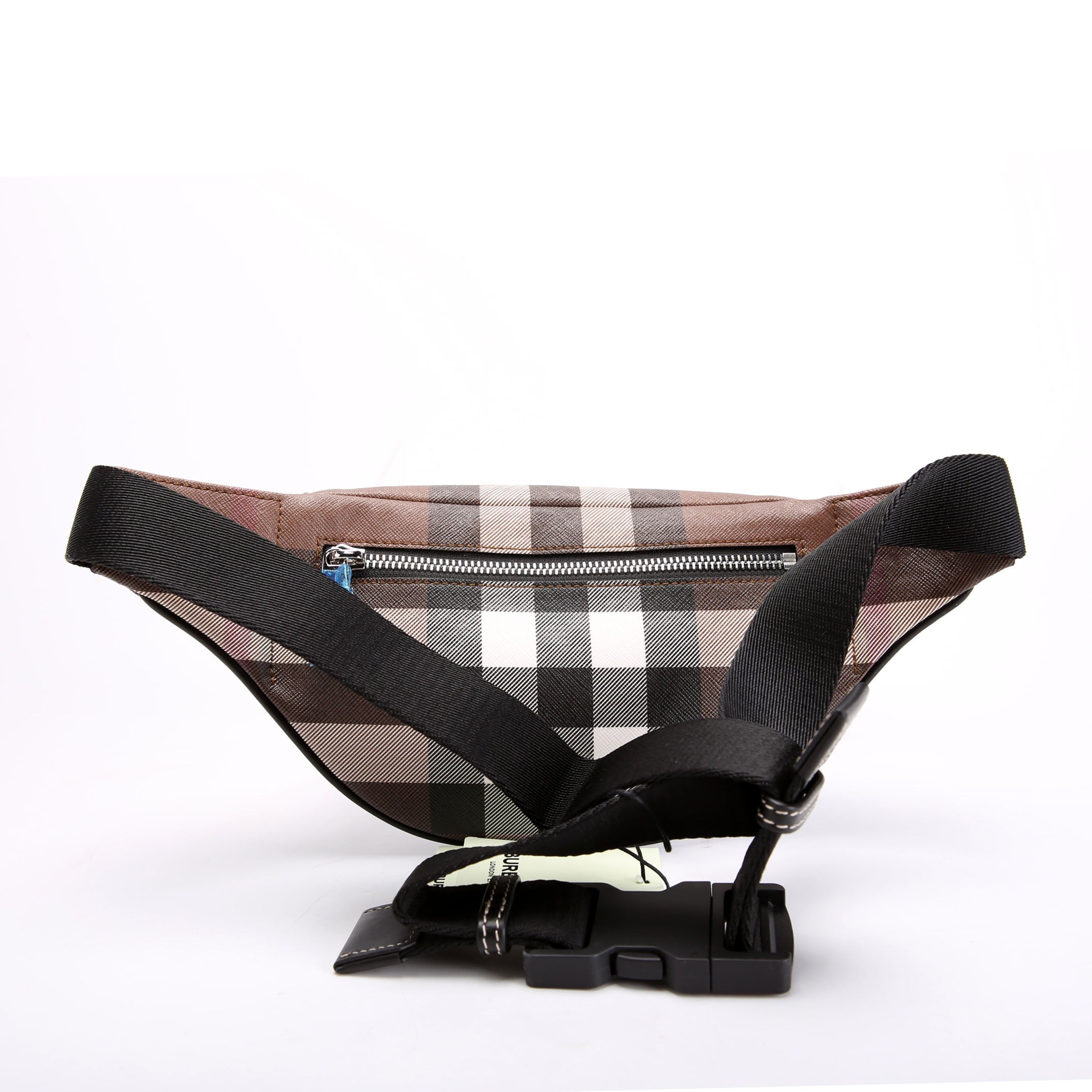 Cason Mini E-Canvas Check Belt Bag