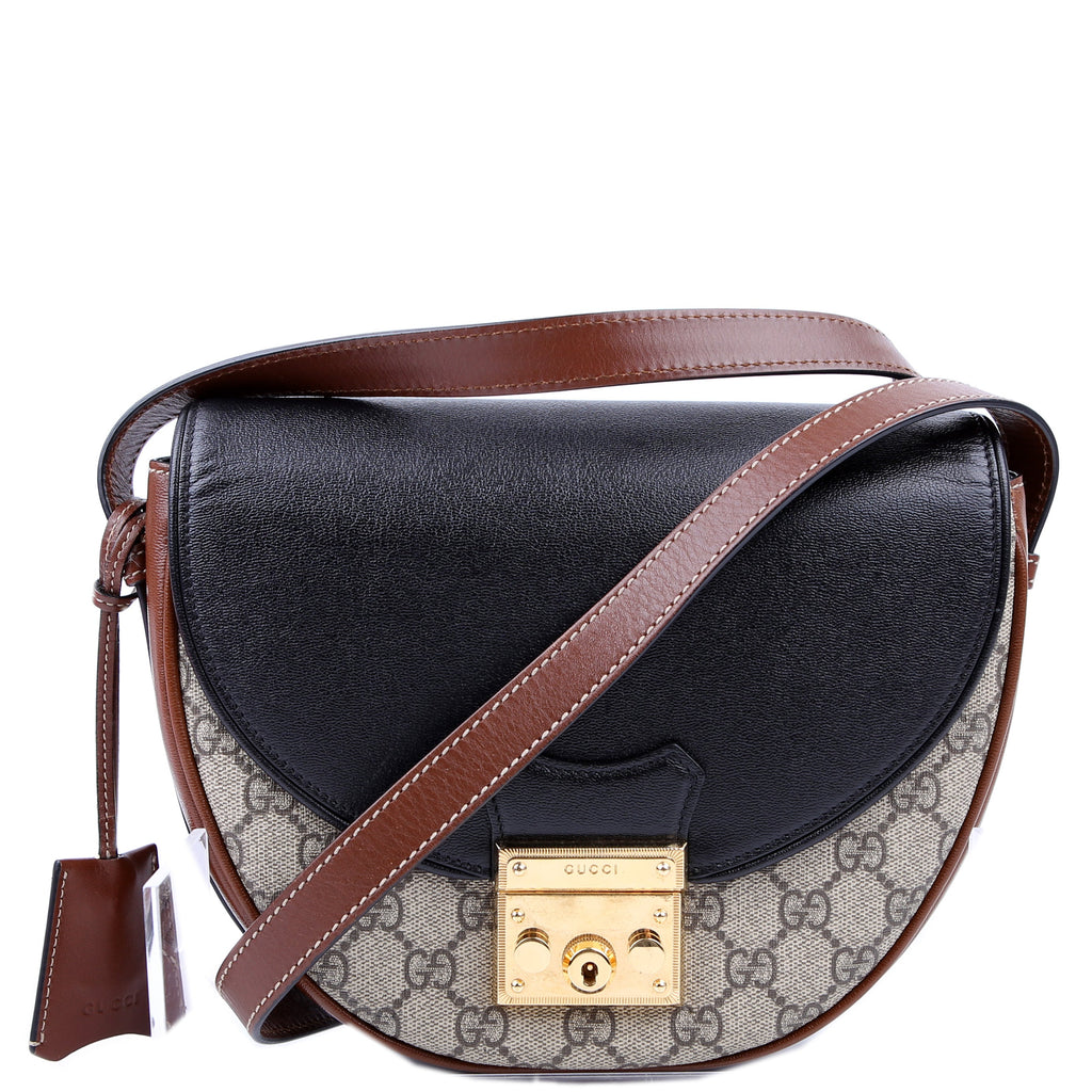 644524 Padlock GG Supreme Small Messenger Brown/Black