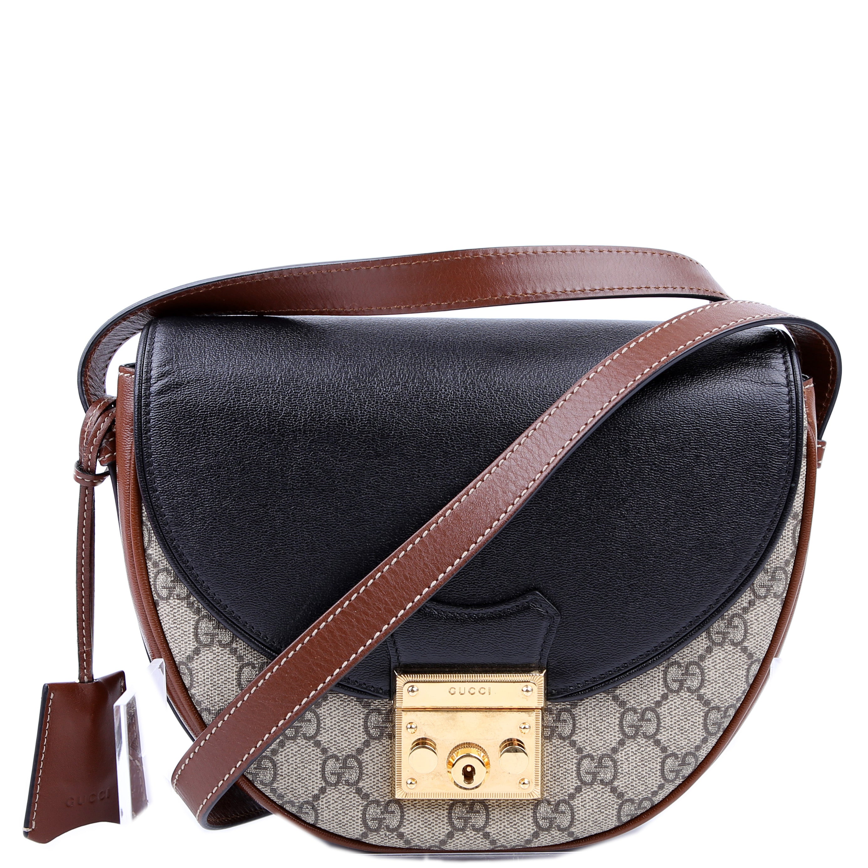 644524 Padlock GG Supreme Small Messenger Brown/Black