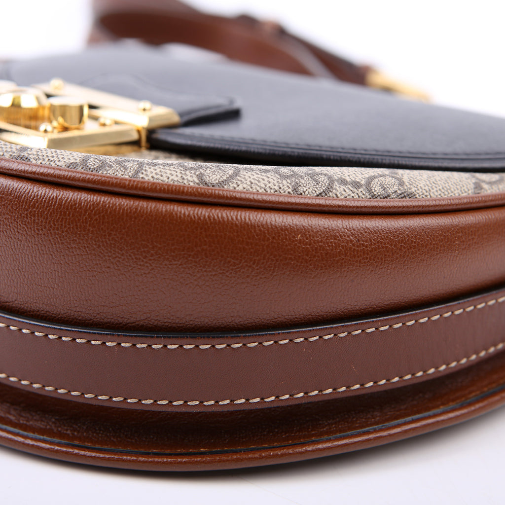 644524 Padlock GG Supreme Small Messenger Brown/Black