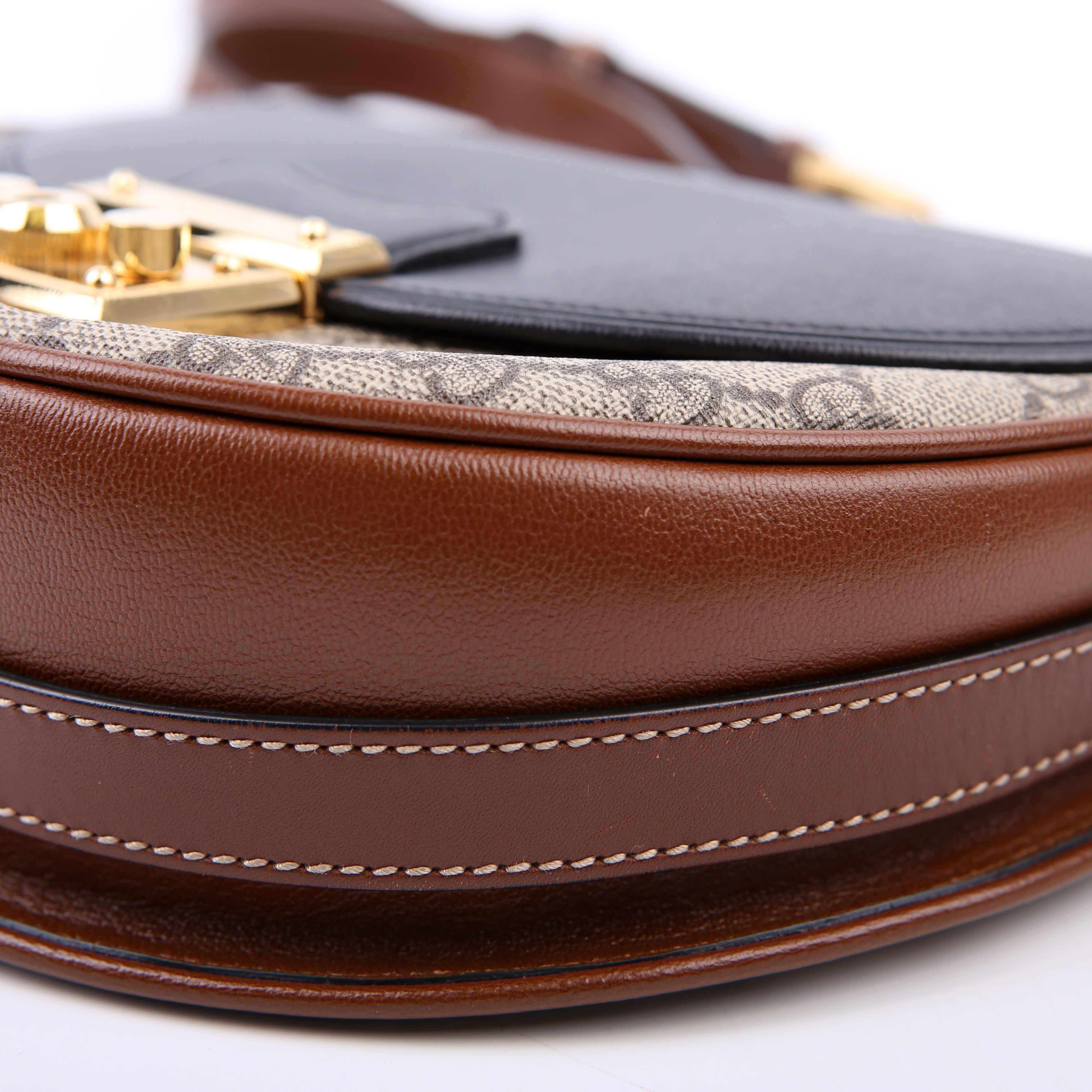 644524 Padlock GG Supreme Small Messenger Brown/Black