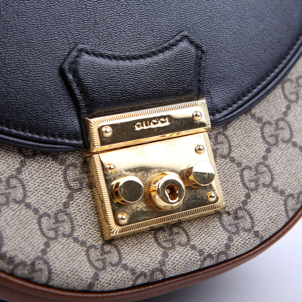 644524 Padlock GG Supreme Small Messenger Brown/Black