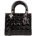 Lady Dior Medium Patent Black
