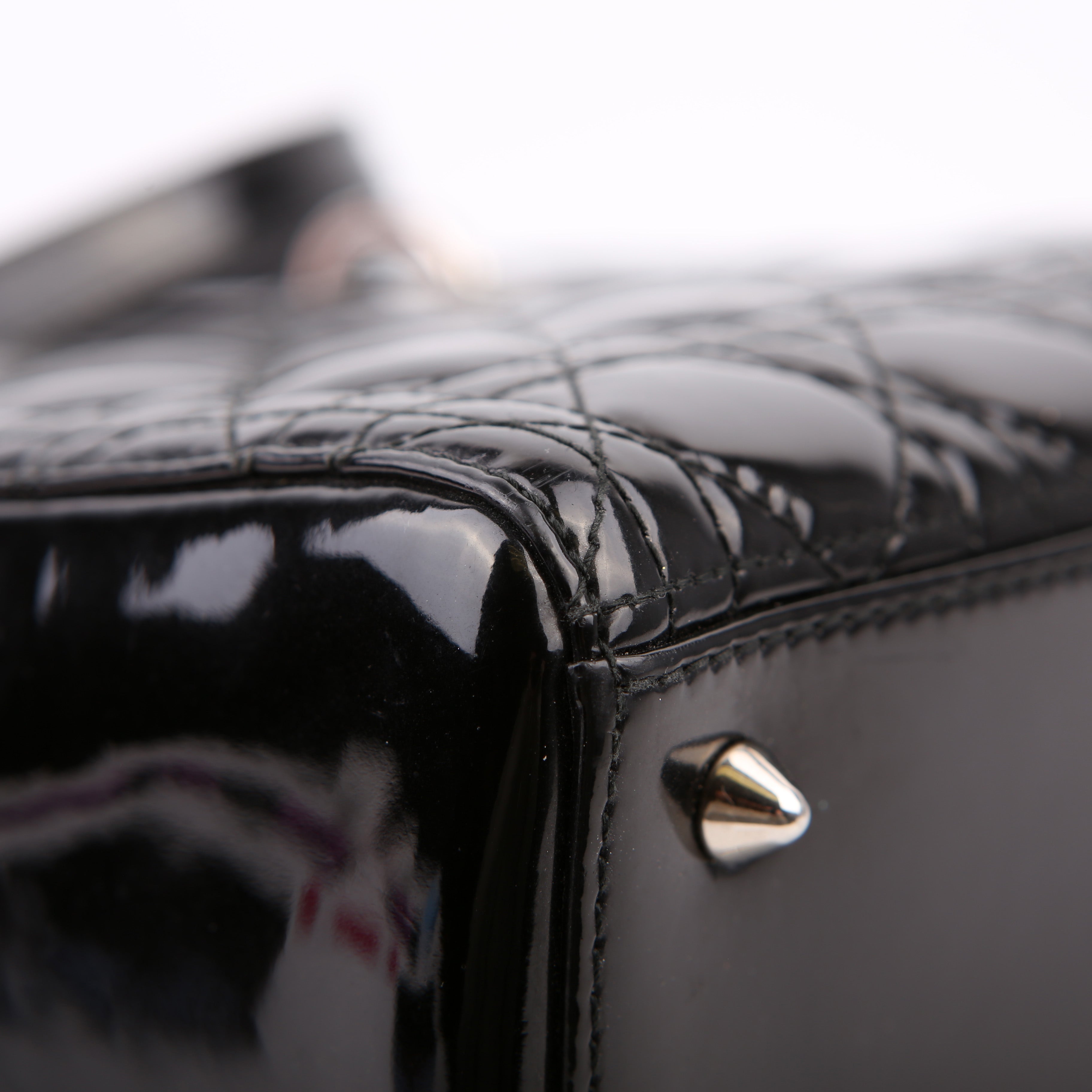 Lady Dior Medium Patent Black