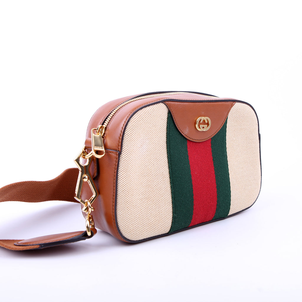 575073 Vintage Web Camera Bag Brown