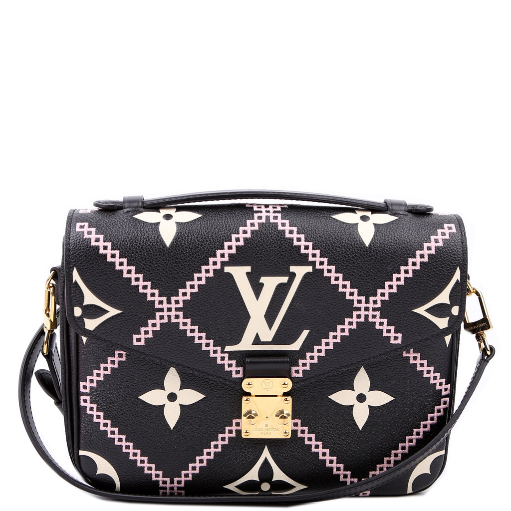 Pochette Metis Empreinte Giant Broderies Black/Pink