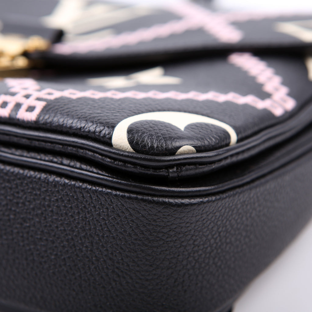 Pochette Metis Empreinte Giant Broderies Black/Pink