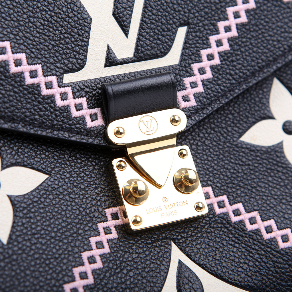 Pochette Metis Empreinte Giant Broderies Black/Pink