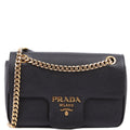Pattina Flap Saffiano Small Black