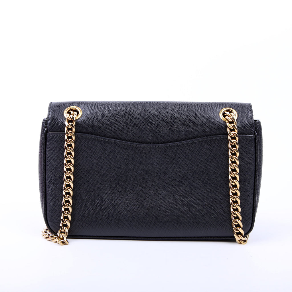Pattina Flap Saffiano Small Black