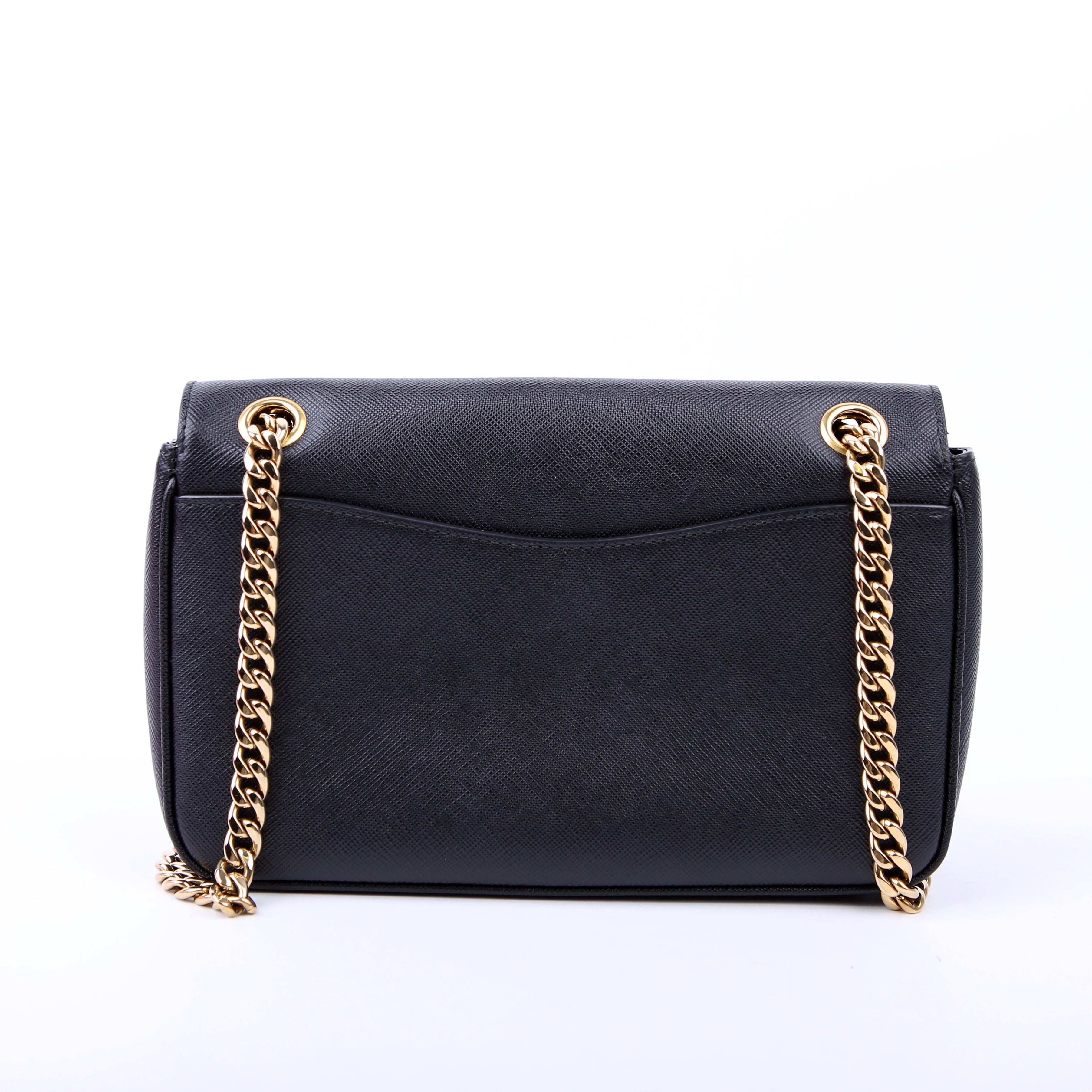 Pattina Flap Saffiano Small Black