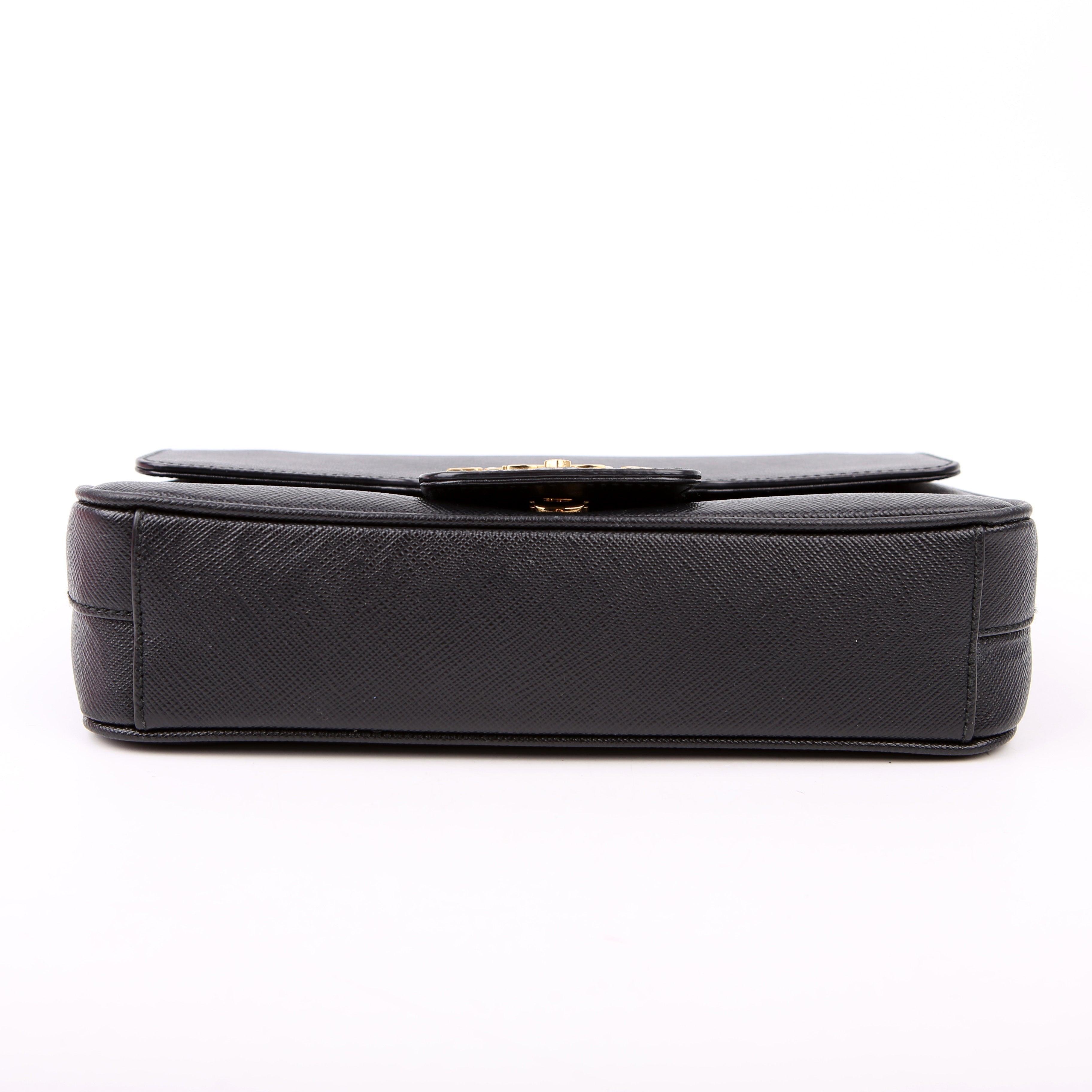 Pattina Flap Saffiano Small Black