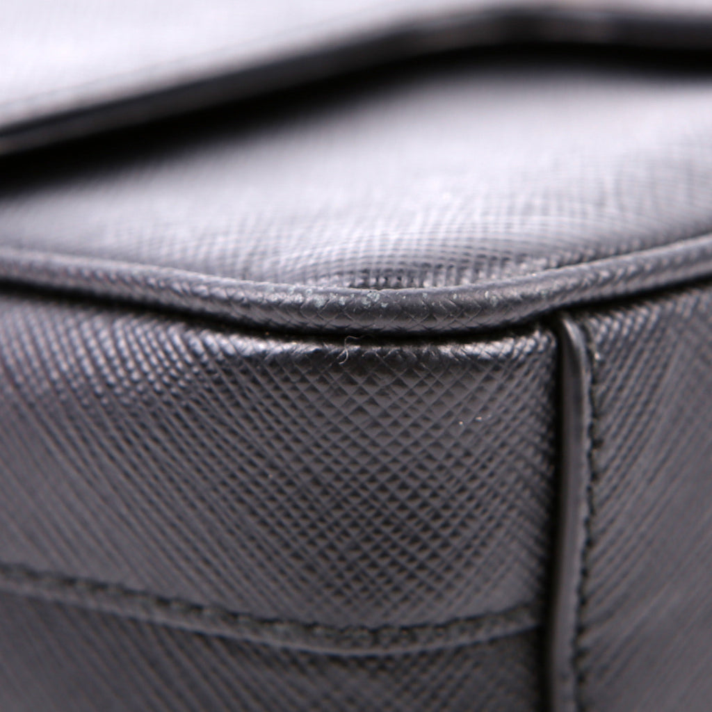 Pattina Flap Saffiano Small Black