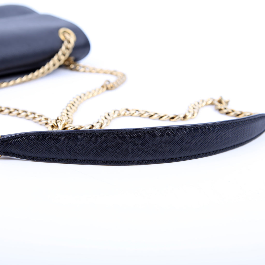Pattina Flap Saffiano Small Black