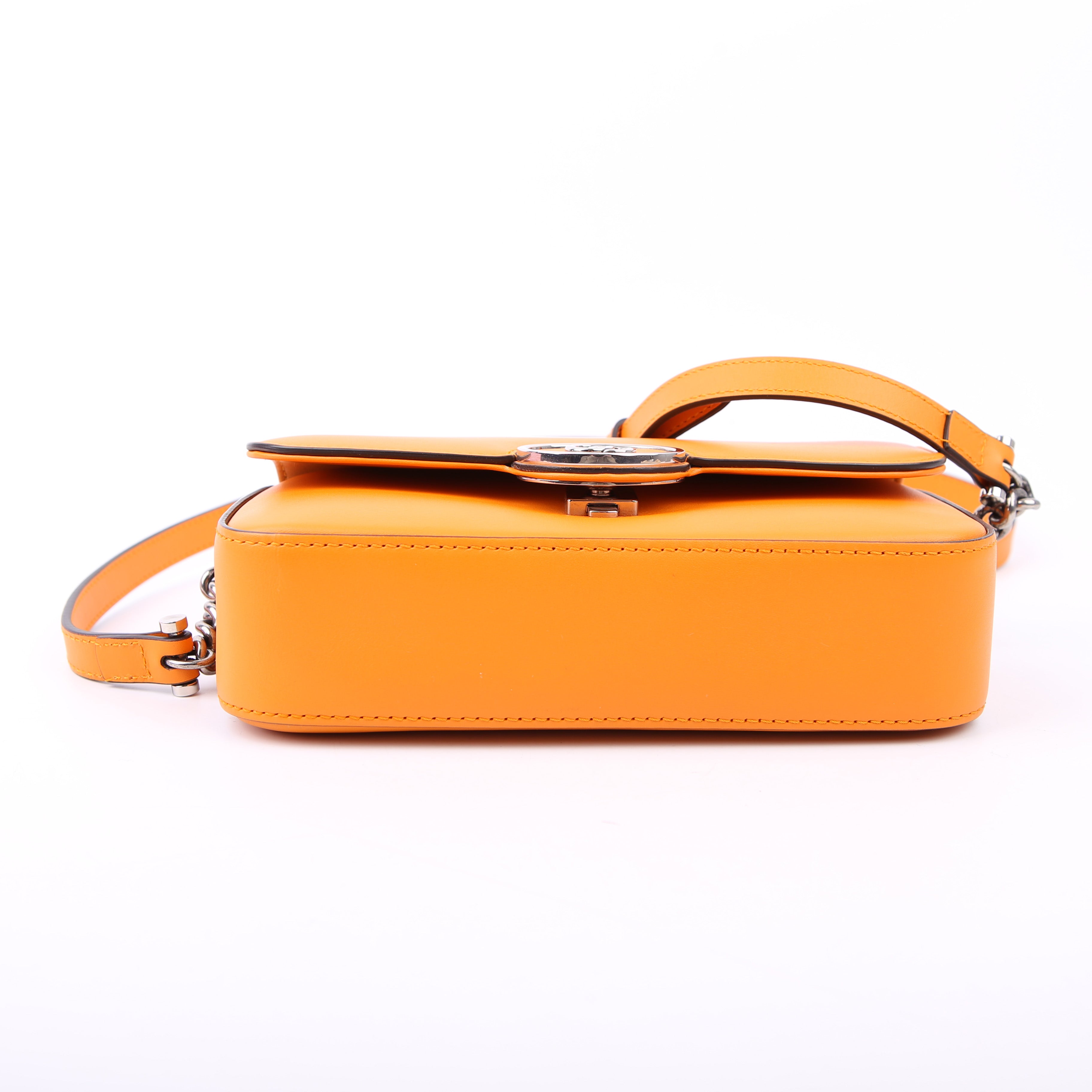 Gucci 739722 GG Petite Mini Shoulder Bag Calfskin Orange