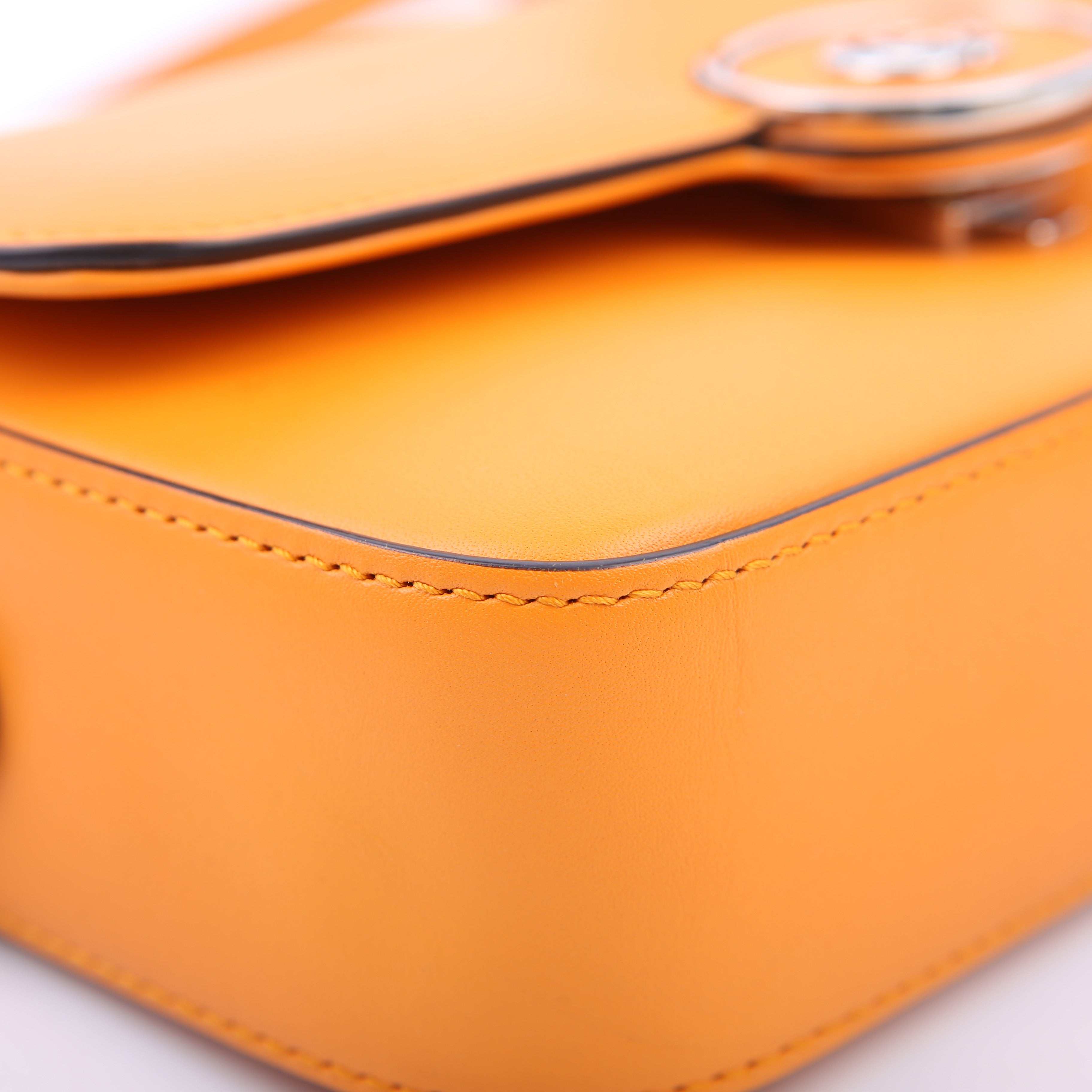 Gucci 739722 GG Petite Mini Shoulder Bag Calfskin Orange