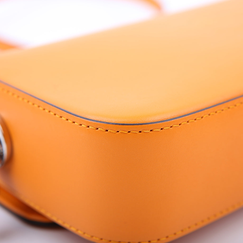 Gucci 739722 GG Petite Mini Shoulder Bag Calfskin Orange