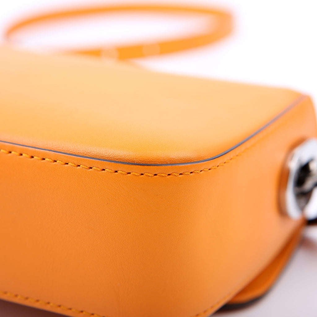 Gucci 739722 GG Petite Mini Shoulder Bag Calfskin Orange
