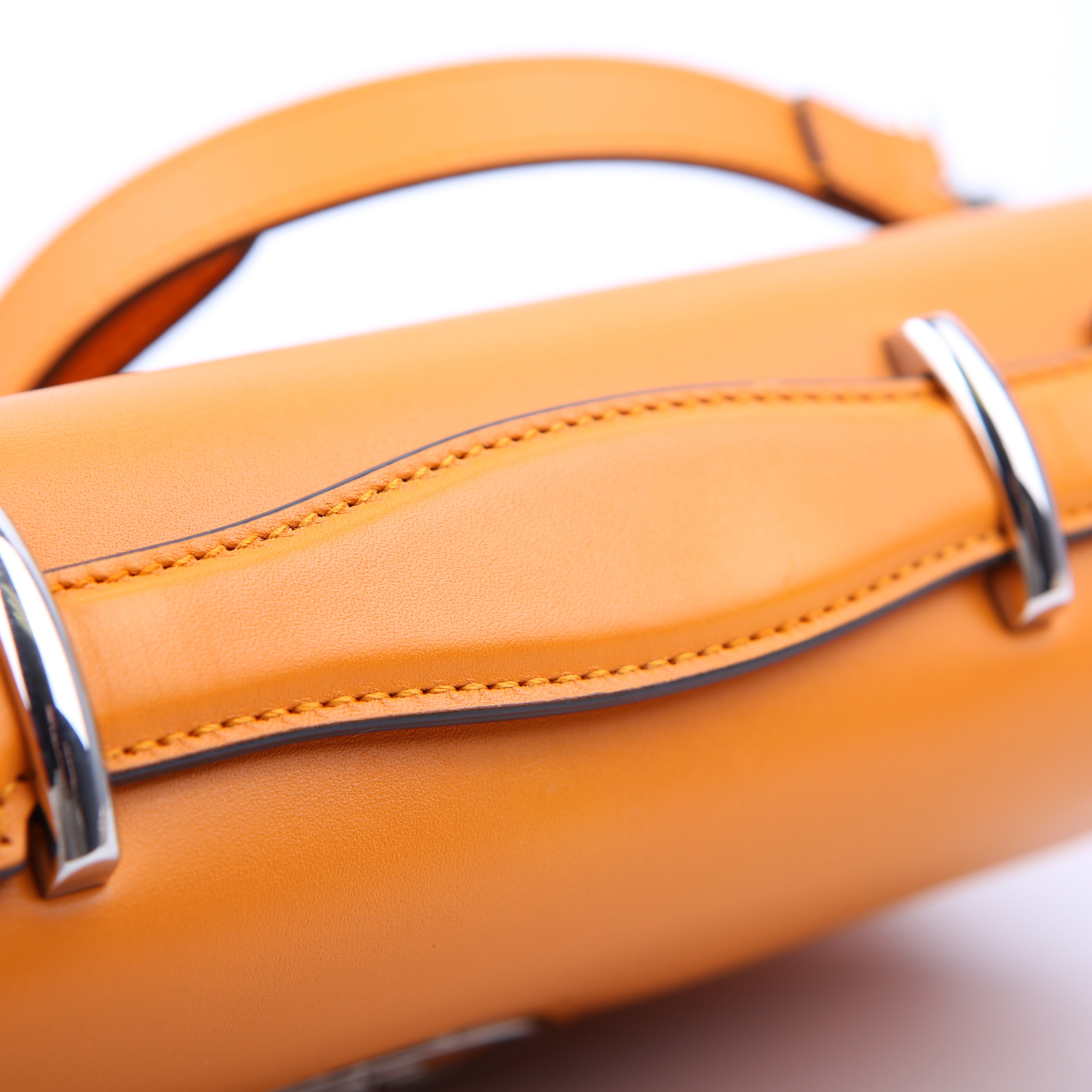 Gucci 739722 GG Petite Mini Shoulder Bag Calfskin Orange