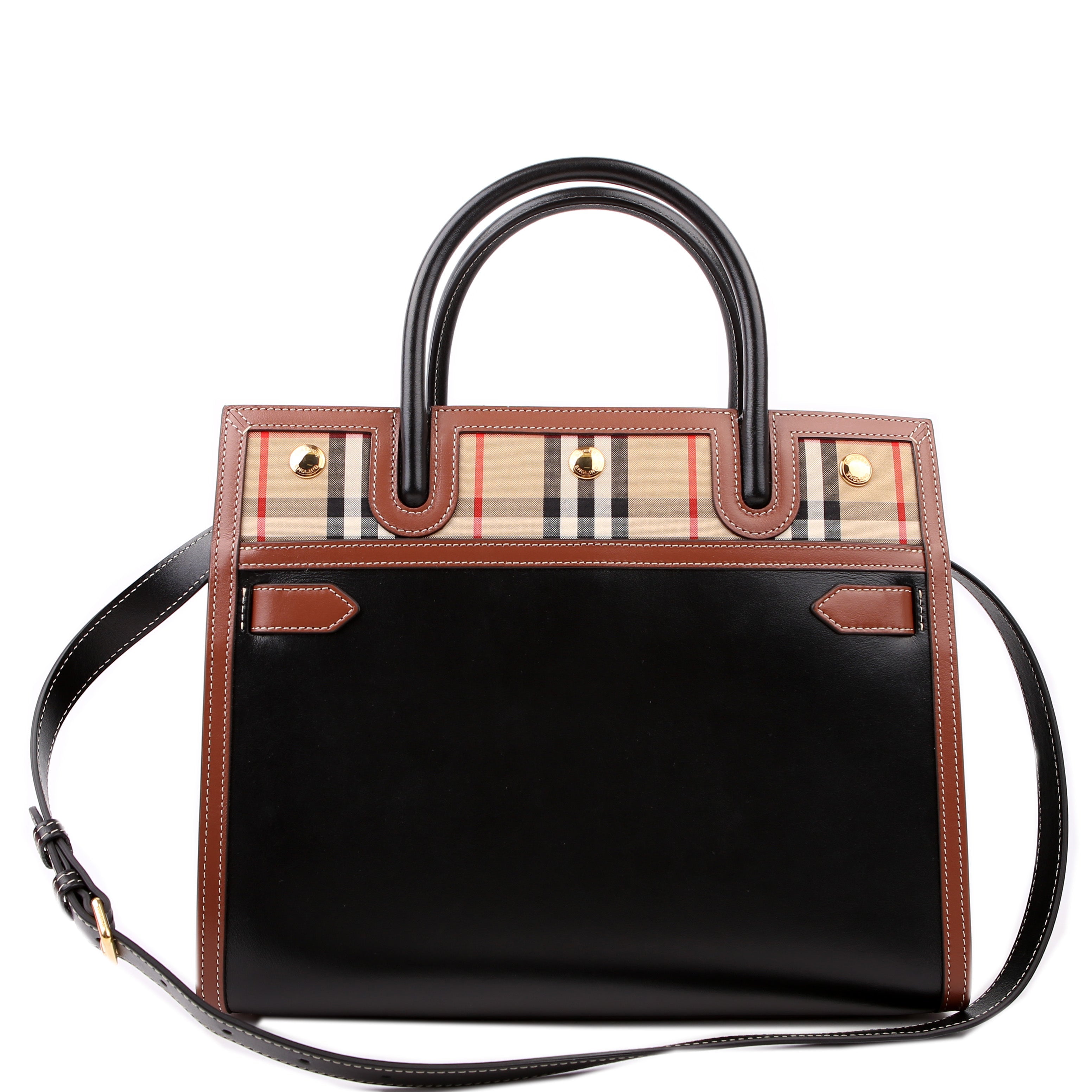 Title Vintage Check Medium Tote Black/Brown
