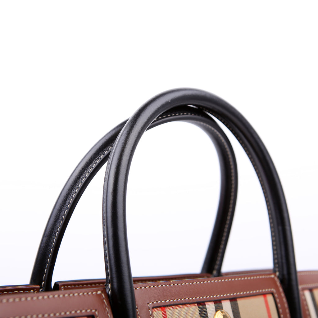 Title Vintage Check Medium Tote Black/Brown