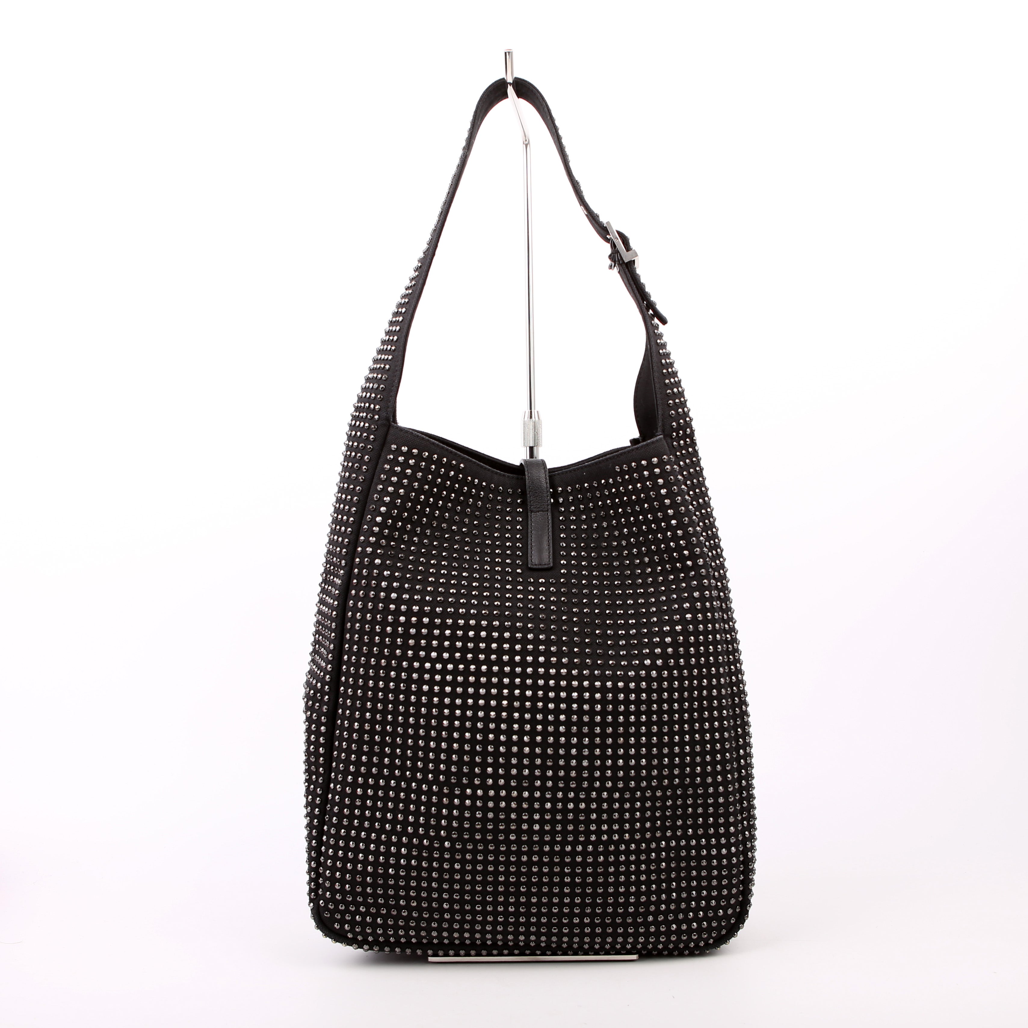 SAINT LAURENT 716140 Le 5 A 7 Supple Medium Canvas/Crystal Black